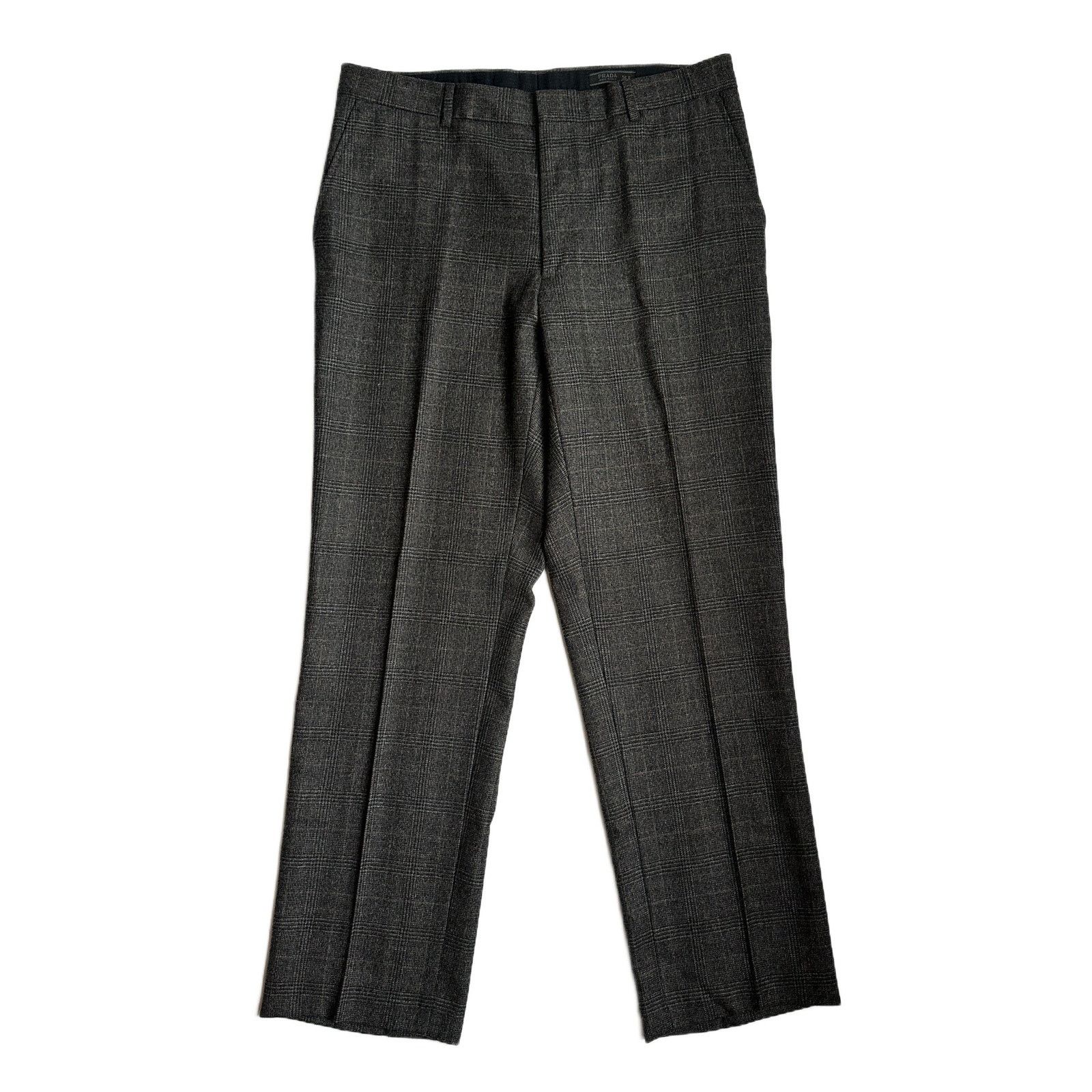 Prada Prada Wool Check Trousers Size US 36 / EU 52 - 1 Thumbnail
