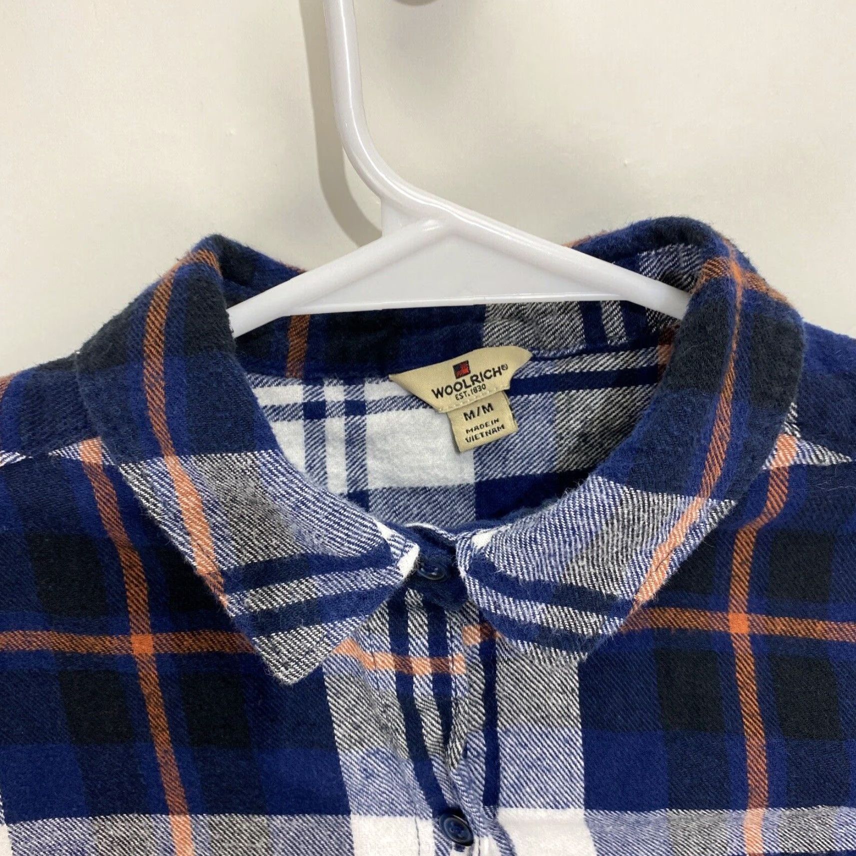 Vintage Woolrich Shirt Woolrich Womens Flannel Button Down Shirt Blue White Plaid Long Sleeve Medium Size M / US 6-8 / IT 42-44 - 3 Thumbnail
