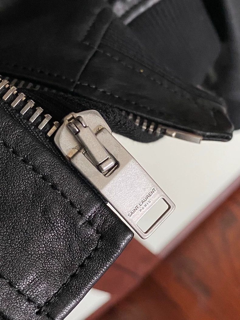 Saint Laurent Paris black leather bomber jacket by Saint Laurent-2507 Size US L / EU 52-54 / 3 - 2 Thumbnail
