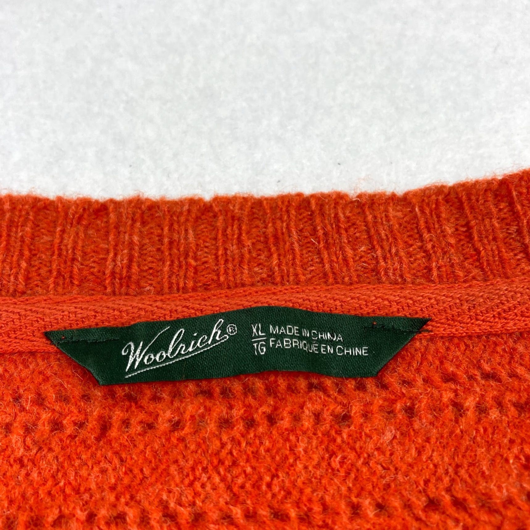 Vintage Woolrich Wool Sweater Women's XL Dark Orange Long Sleeve Square Neck Casual Size XL / US 12-14 / IT 48-50 - 6 Thumbnail