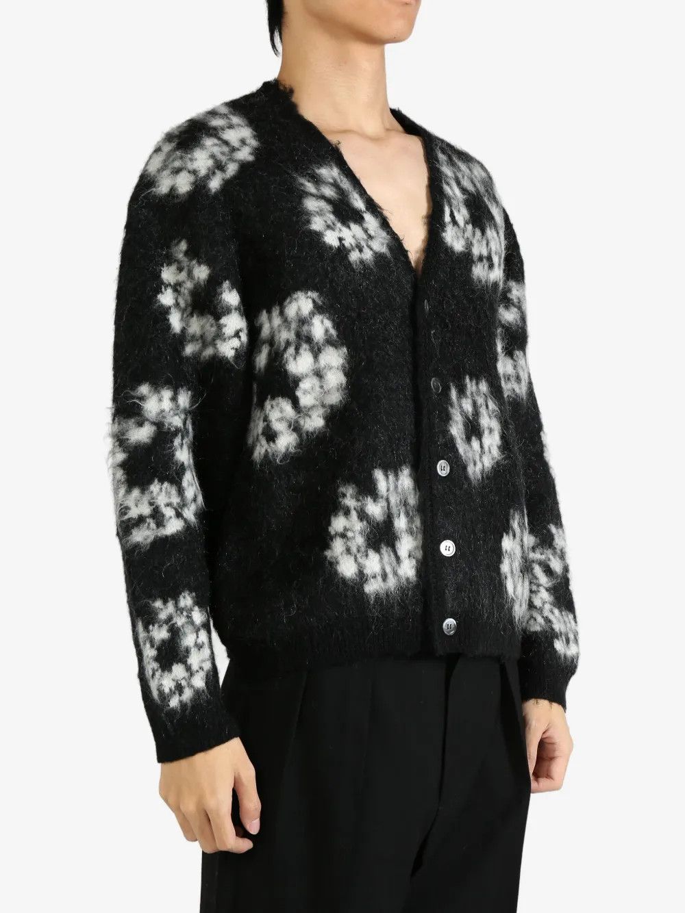 Saint Michael o1h1sh10525 X Denim Tears Cardigan in Black Size US L / EU 52-54 / 3 - 3 Thumbnail
