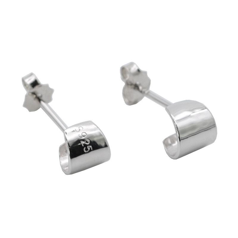 Jewelry Punk Earrings One Pairs Chrome Jewelry Size ONE SIZE - 5 Thumbnail