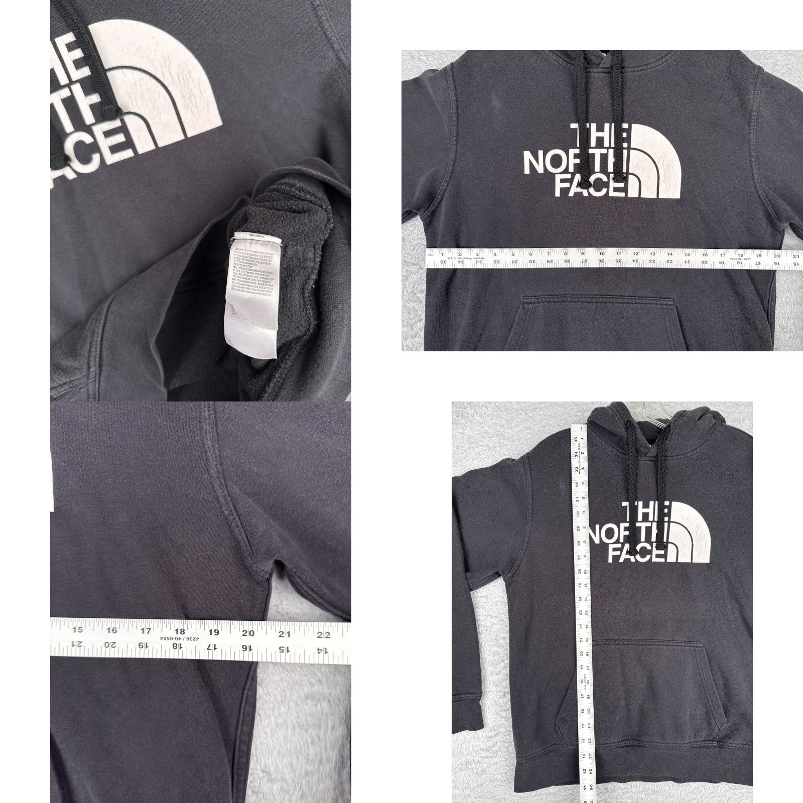 The North Face The North Face Mens Hoodie Shirt Black Small Sweatshirt Pullover Front Pocket Cotton Blend Lightweight Crew Neck Zip Front Pocket Regular Fit Size US S / EU 44-46 / 1 - 8 Thumbnail