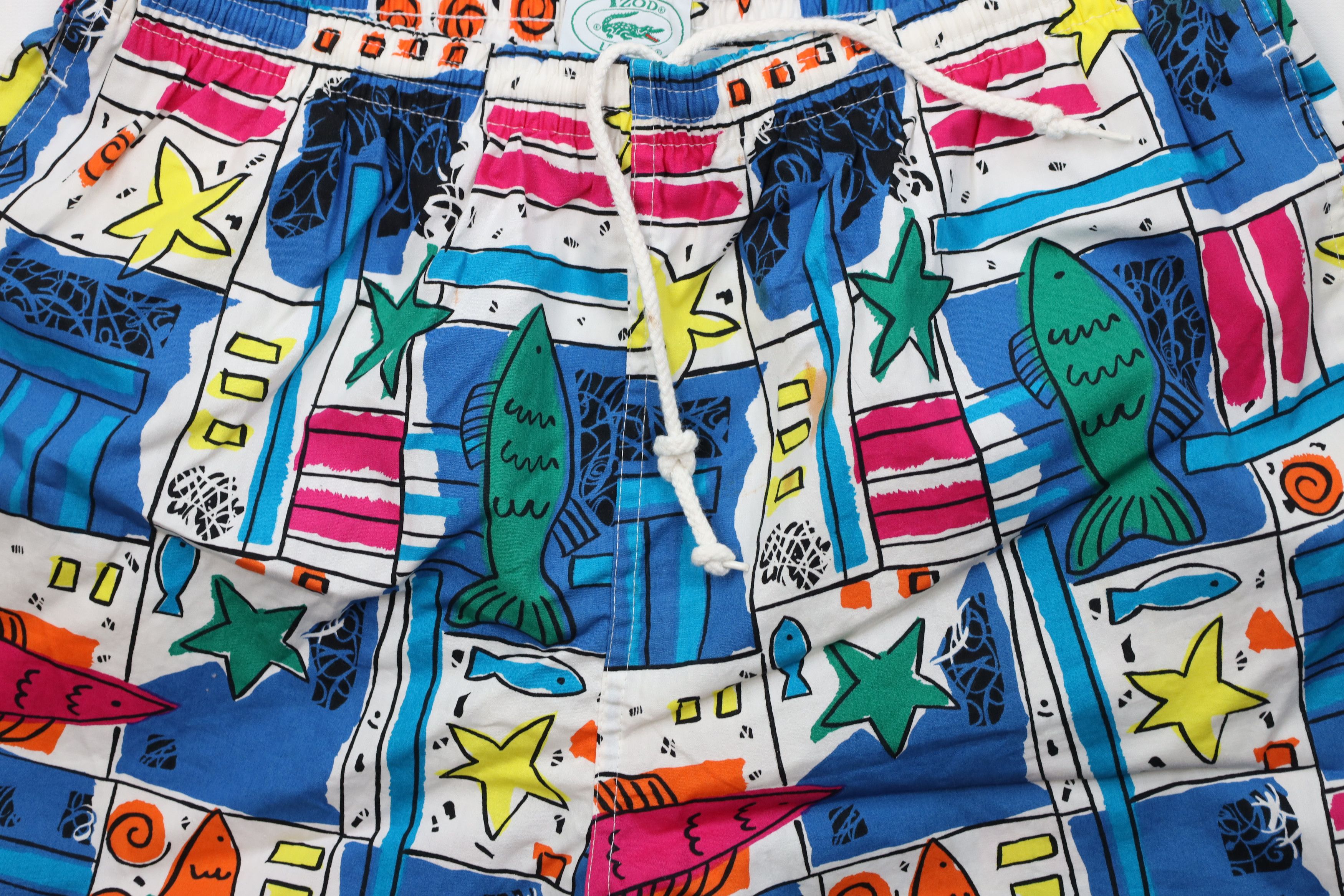 Lacoste Vintage 80s Izod Lacoste Lined Shorts Swim Trunks Cotton Size US 34 / EU 50 - 3 Thumbnail