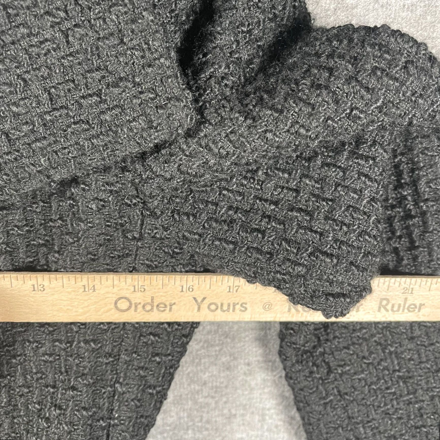 Calvin Klein Calvin Klein Coat Womens 2 Black Wool Blend Belted Peacoat Textured Jacket Size XS / US 0-2 / IT 36-38 - 6 Thumbnail