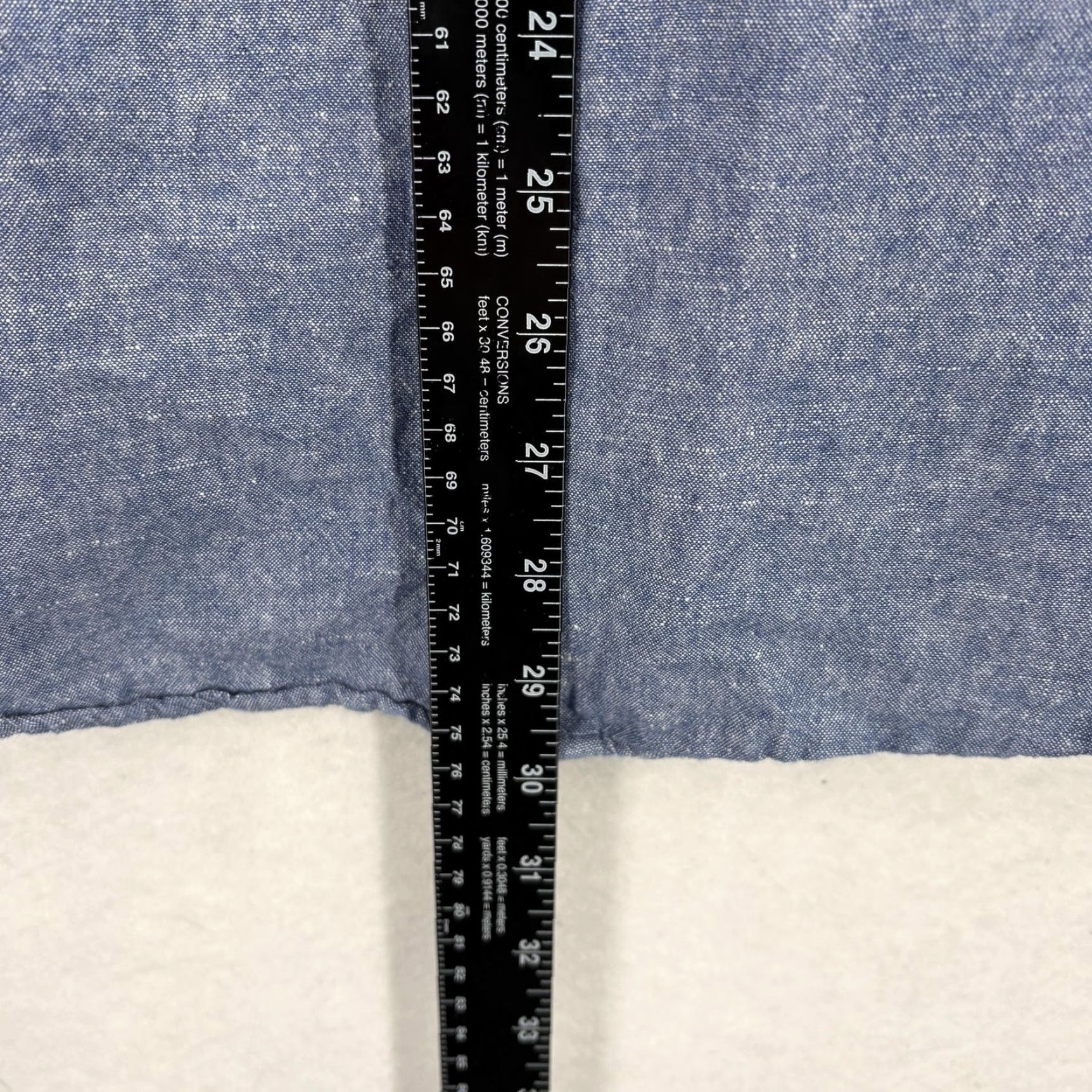Banana Republic Banana Republic Shirt Mens XL Blue Linen Chambray Slim Button Front Long Sleeve Size US XL / EU 56 / 4 - 7 Thumbnail
