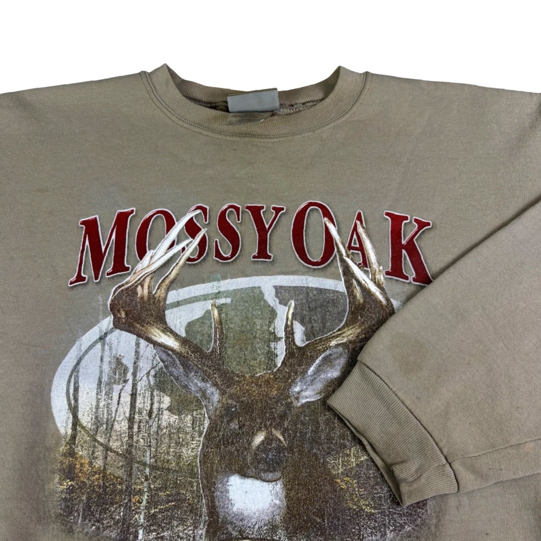 Jerzees VINTAGE Jerzees Sweatshirt Mens XL Tan Deer Graphic Crewneck 1986 Jerzees Mossy Oak Crew Neck Graphic Print Hunting 1990s Beige Mossy Oak Deer Mens XL Size US XL / EU 56 / 4 - 2 Thumbnail