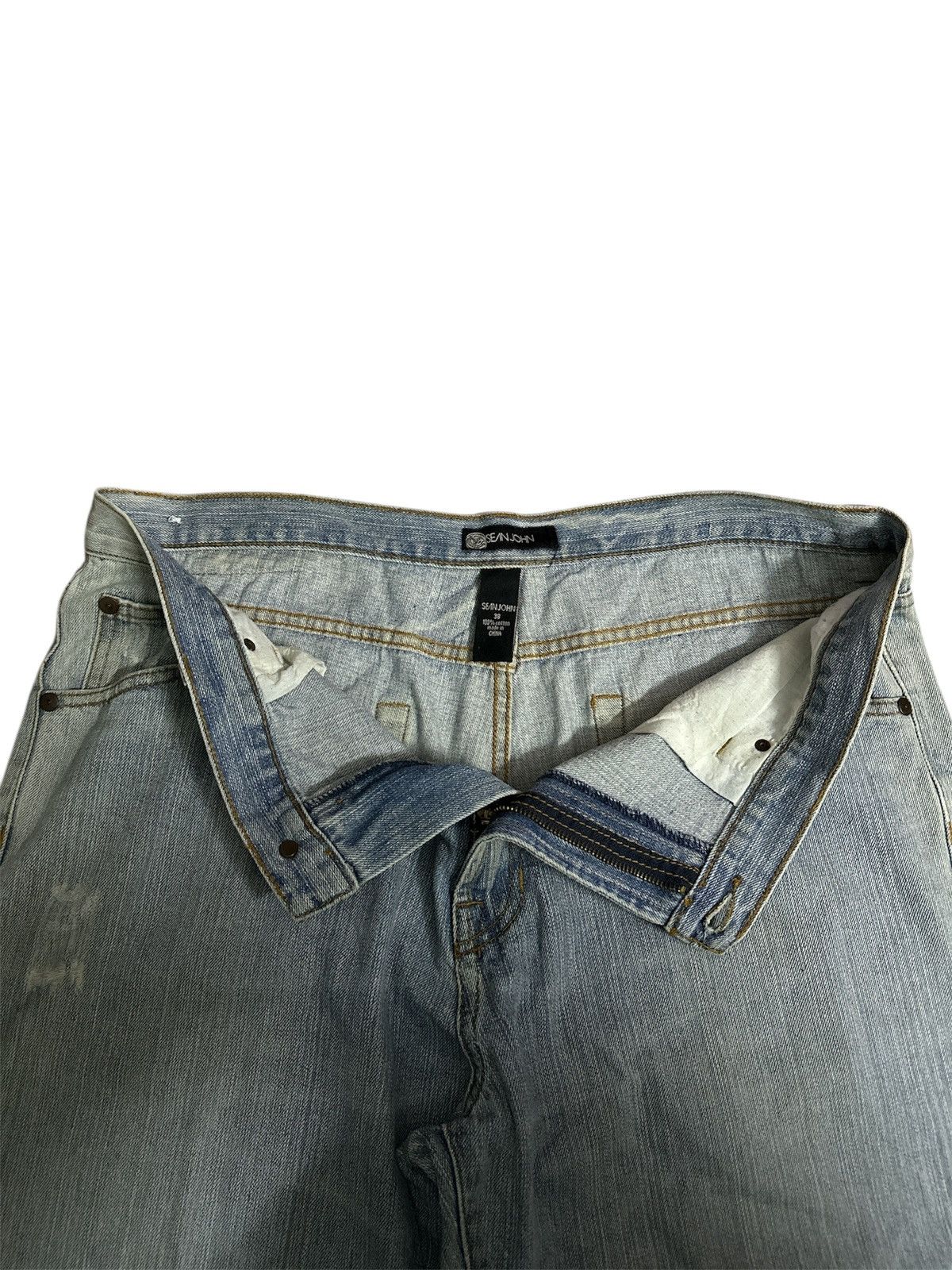 GOA 2000 Sean John Embroidered Baggy Jean Y2K Jnco Goa Lgb Style Size US 39 - 6 Thumbnail