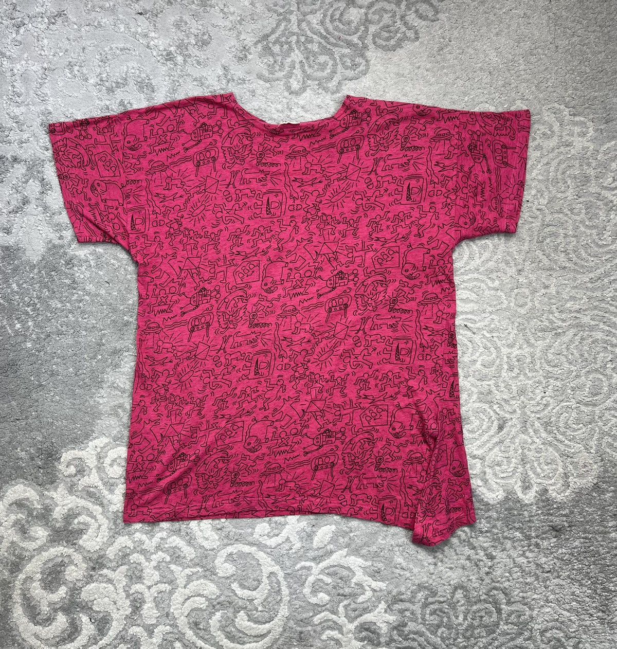 Keith Haring 80's Rare Keith Haring Vintage 80's Full Print Logo T-shirt Size US M / EU 48-50 / 2 - 1 Thumbnail