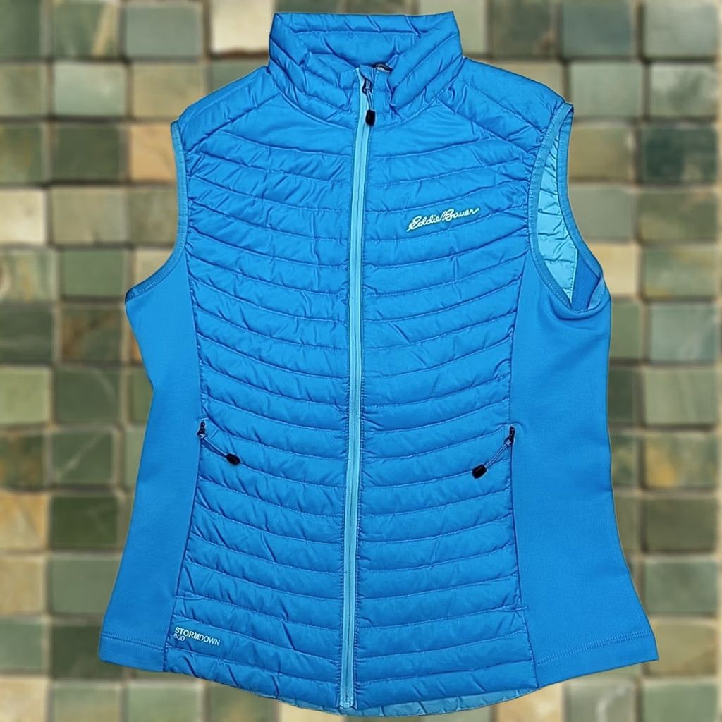 Eddie Bauer Eddie Bauer StormDown 800 Vest Womens S Blue First Ascent Down Outdoors Gorp Vest Womens S Blue Down Outdoors Gorp Size S / US 4 / IT 40 - 1 Thumbnail