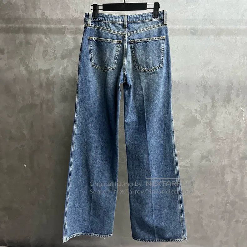 Louis Vuitton Louis Vuitton Blue Logo High Rise Straight Leg Jeans Size US 36 / EU 52 - 5 Thumbnail