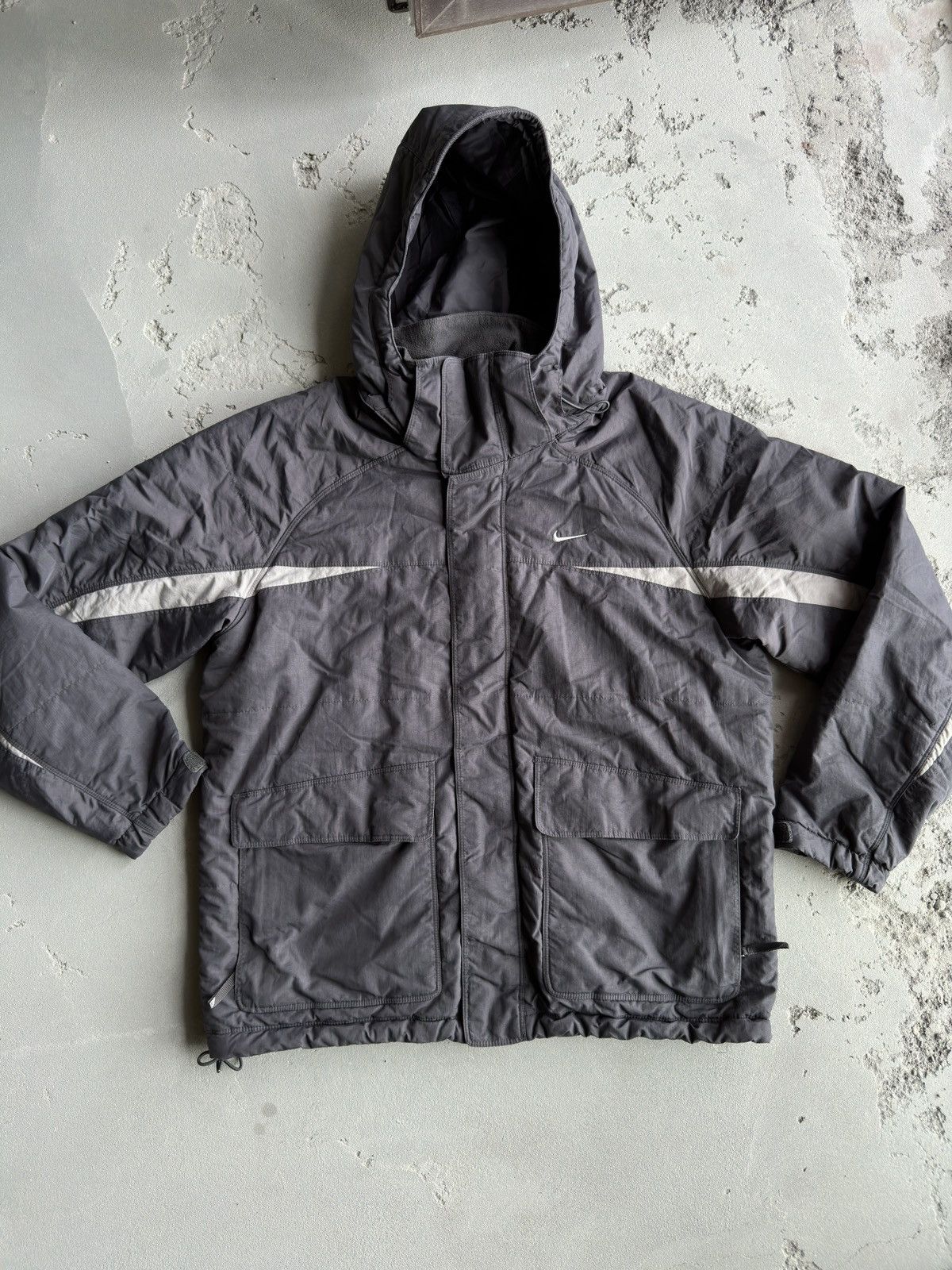 Nike Vintage Y2K Nike Puffer Jacket Big Swoosh 2000s Size US M / EU 48-50 / 2 - 1 Thumbnail