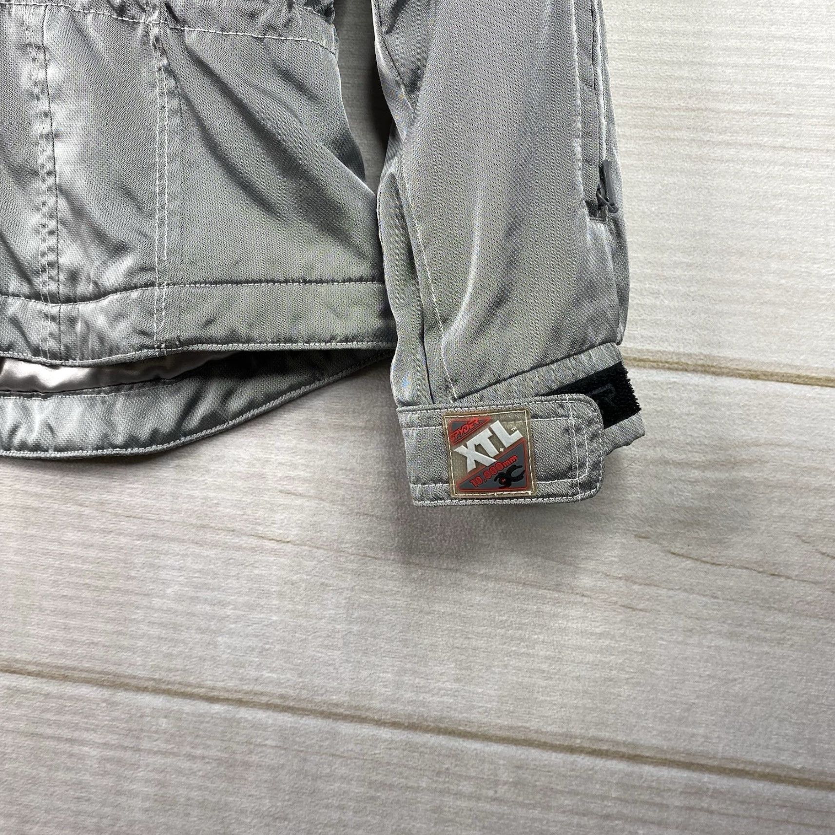 Spyder VINTAGE Spider Womens Ski Jacket Gray 4 Zip Hooded Pockets Logo Insulated Thinsulate Winter Casual Mens Womens Girls? Size S / US 4 / IT 40 - 3 Thumbnail