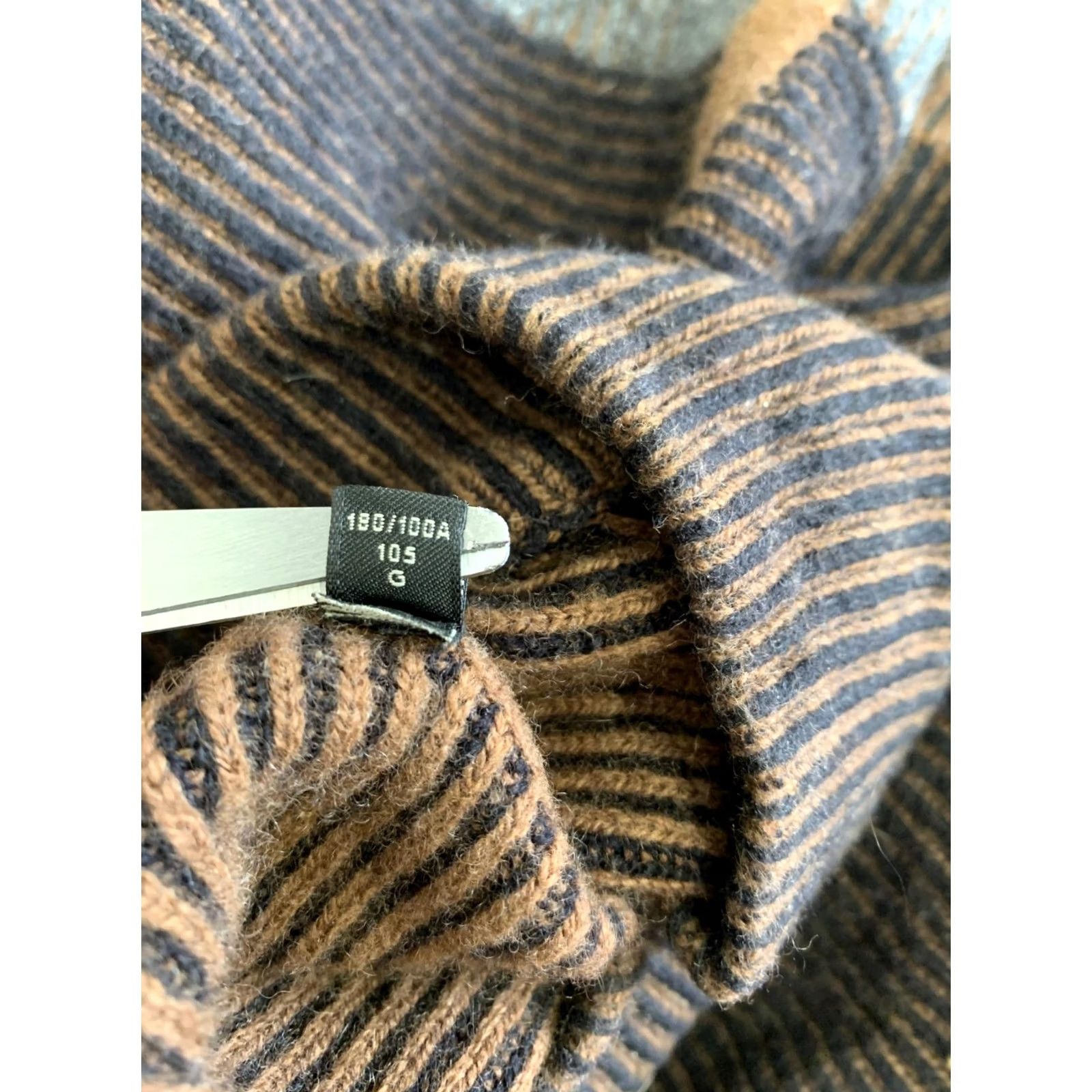 Ermenegildo Zegna Zegna #UseTheExisting Ribbed Crewneck Sweater Men’s XXL Brown Gray Striped Knit Pullover Vintage? No, not specified. Size US XXL / EU 58 / 5 - 6 Thumbnail