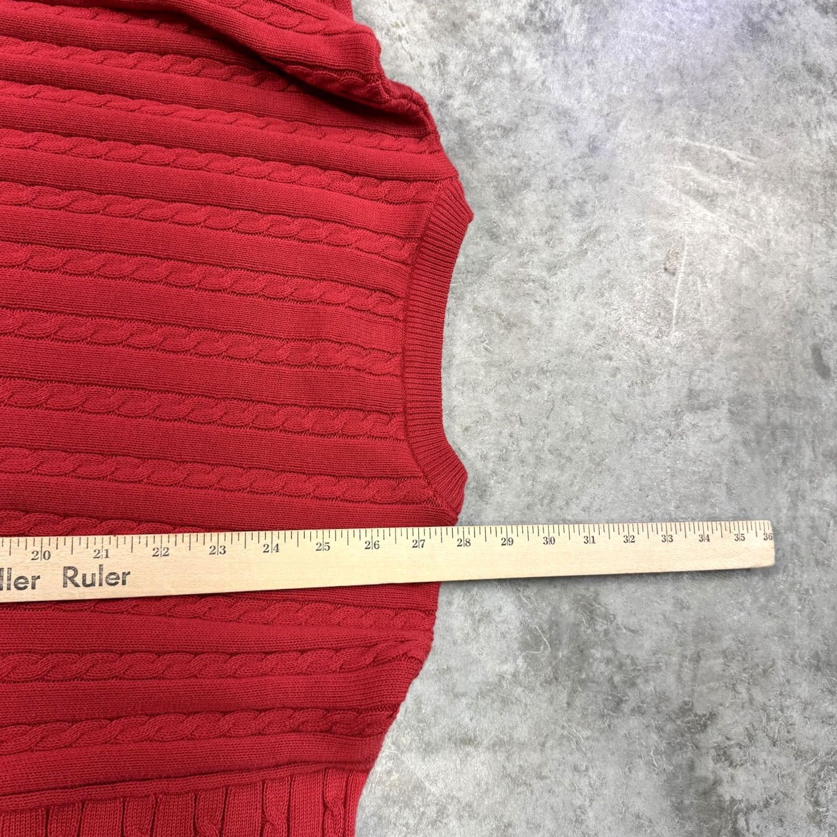 Vintage Kevins Plantation Collection Sweater Mens Large Red Cable-Knit Pullover Crewneck Size US L / EU 52-54 / 3 - 7 Thumbnail
