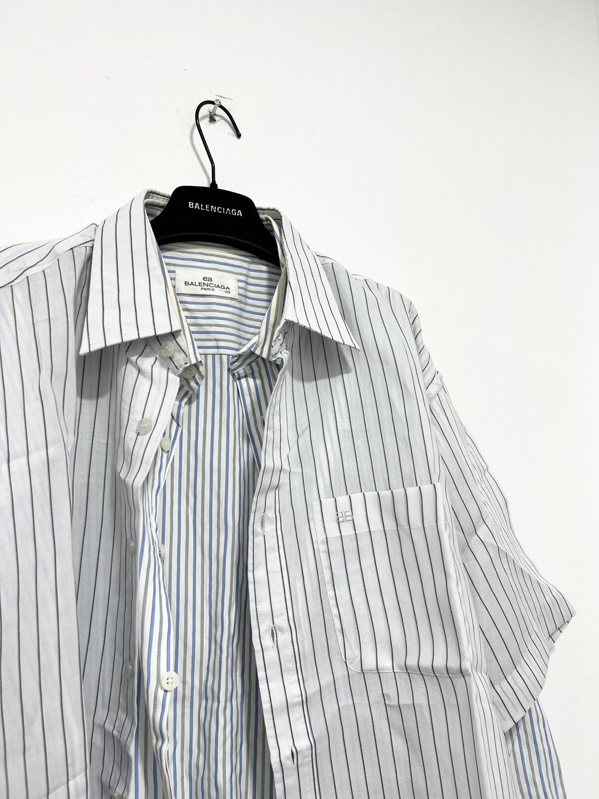 Balenciaga Balenciaga Hybrid Double Layer Shirt Size US L / EU 52-54 / 3 - 8 Thumbnail