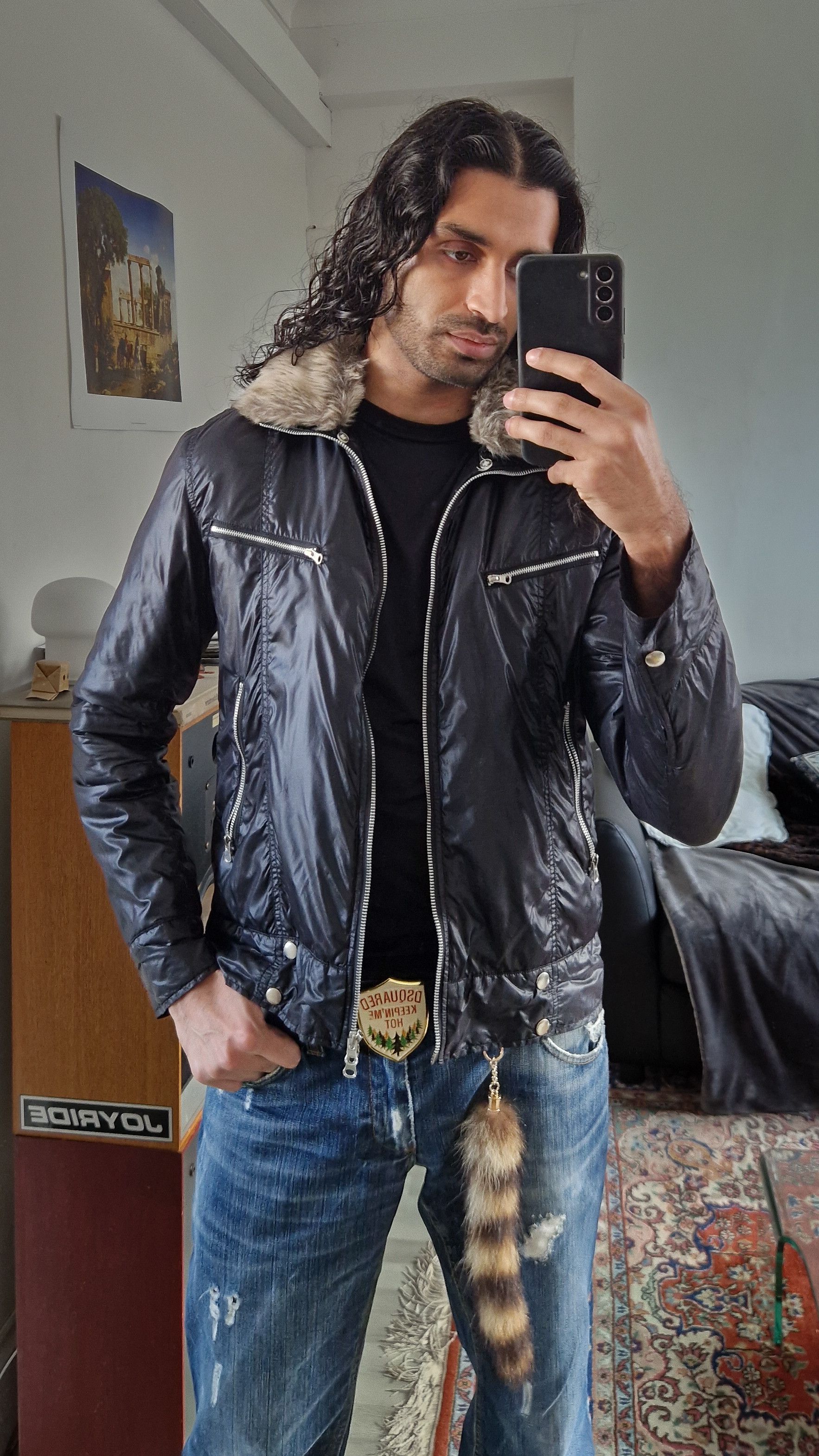 Japanese Brand Japanese brand insulated biker jacket with faux fur collar Size US S / EU 44-46 / 1 - 1 Thumbnail