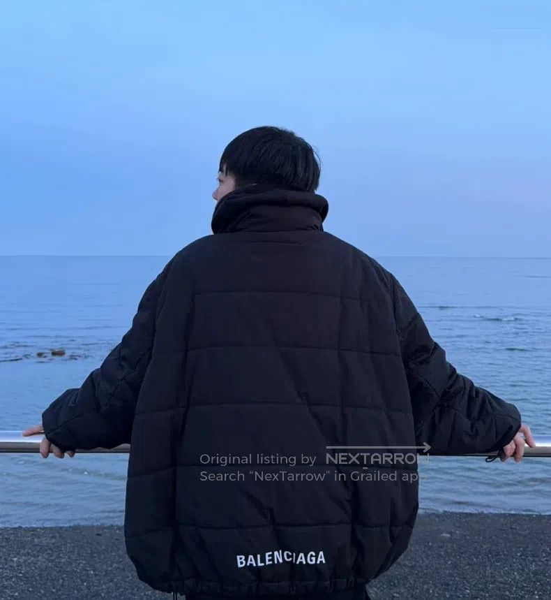 Balenciaga Balenciaga Black Back Logo Cotton Jacket Size US L / EU 52-54 / 3 - 4 Thumbnail