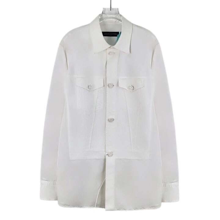 Louis Vuitton Louis Vuitton White Cotton Collar Button-Down Shirt Size US L / EU 52-54 / 3 - 1 Thumbnail
