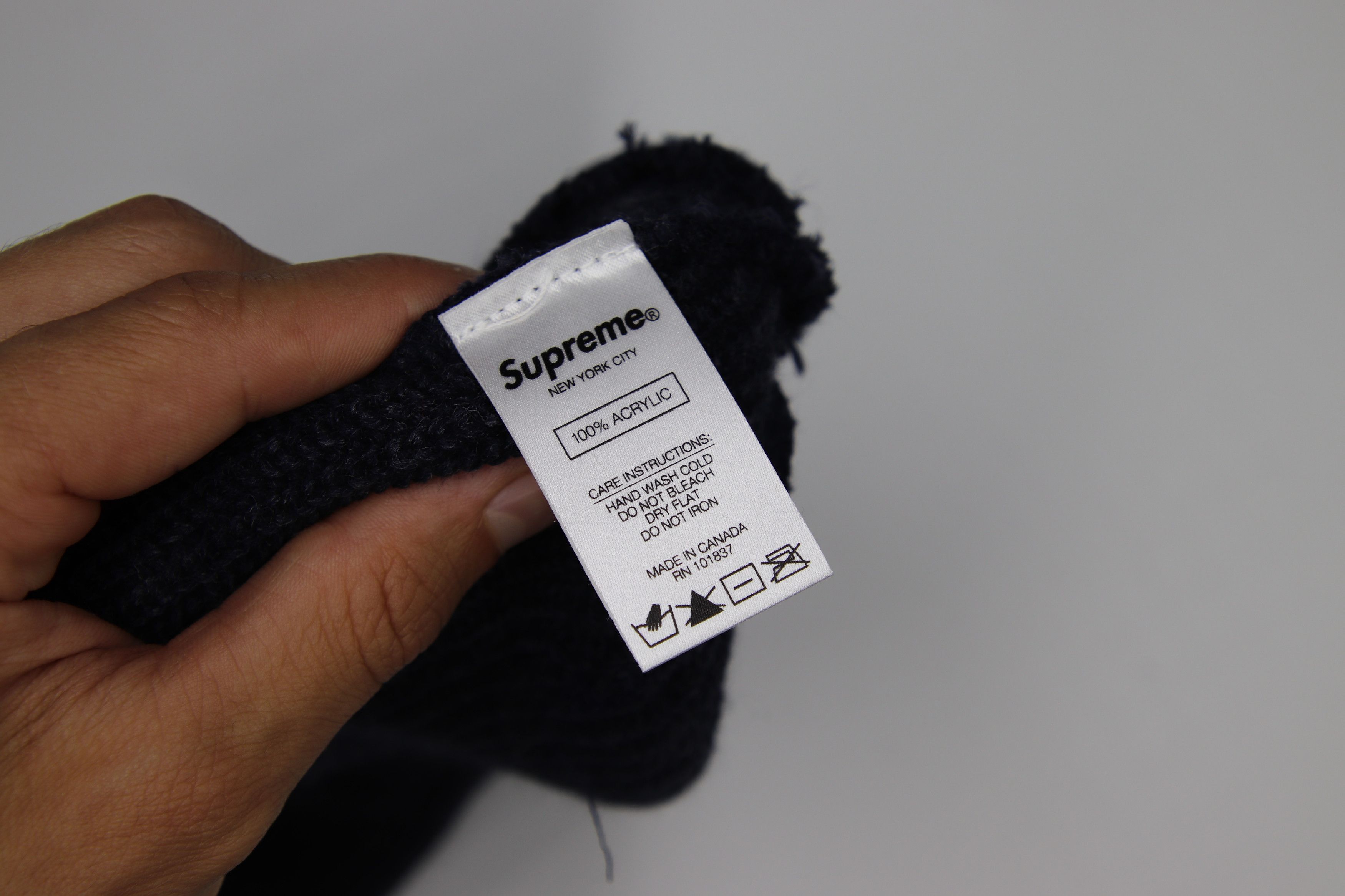 Supreme Supreme Heather Loose Gauge Beanie Heather Navy (FW17) Size ONE SIZE - 3 Thumbnail