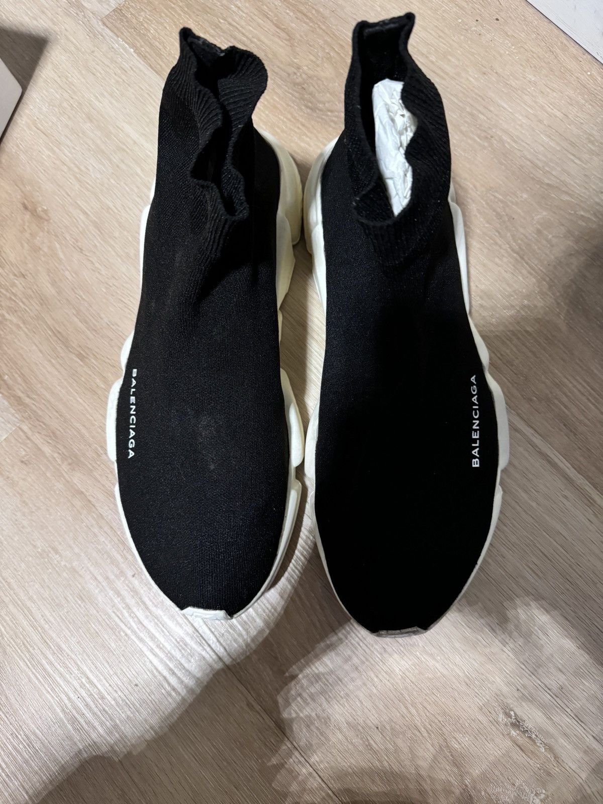 Balenciaga Balenciaga Speed Trainer Black White (2016) Size US 10 / EU 43 - 3 Thumbnail
