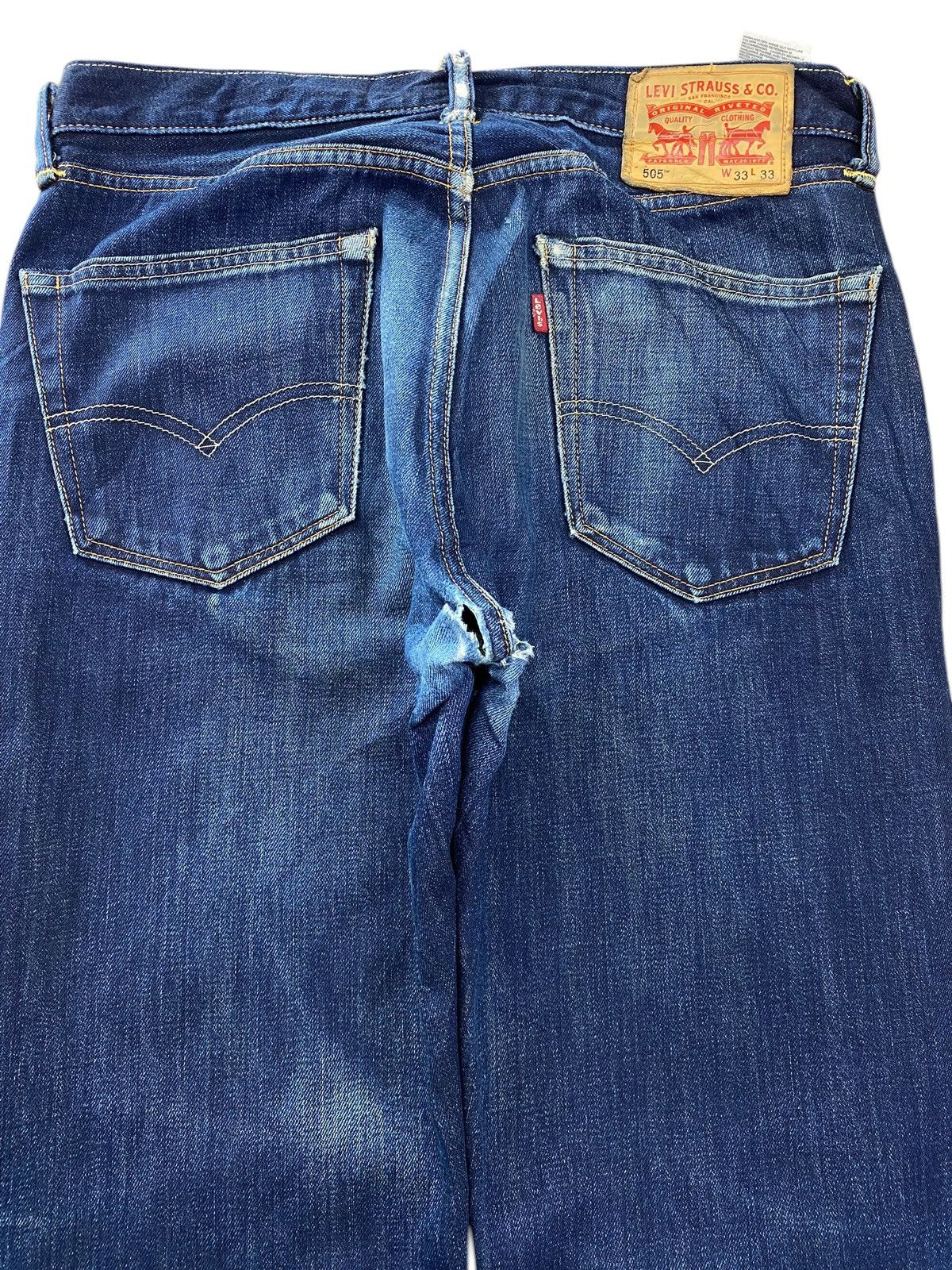 Levi's Levi’s Blue Wash Straight Leg Style Jeans Size US 33 - 4 Thumbnail