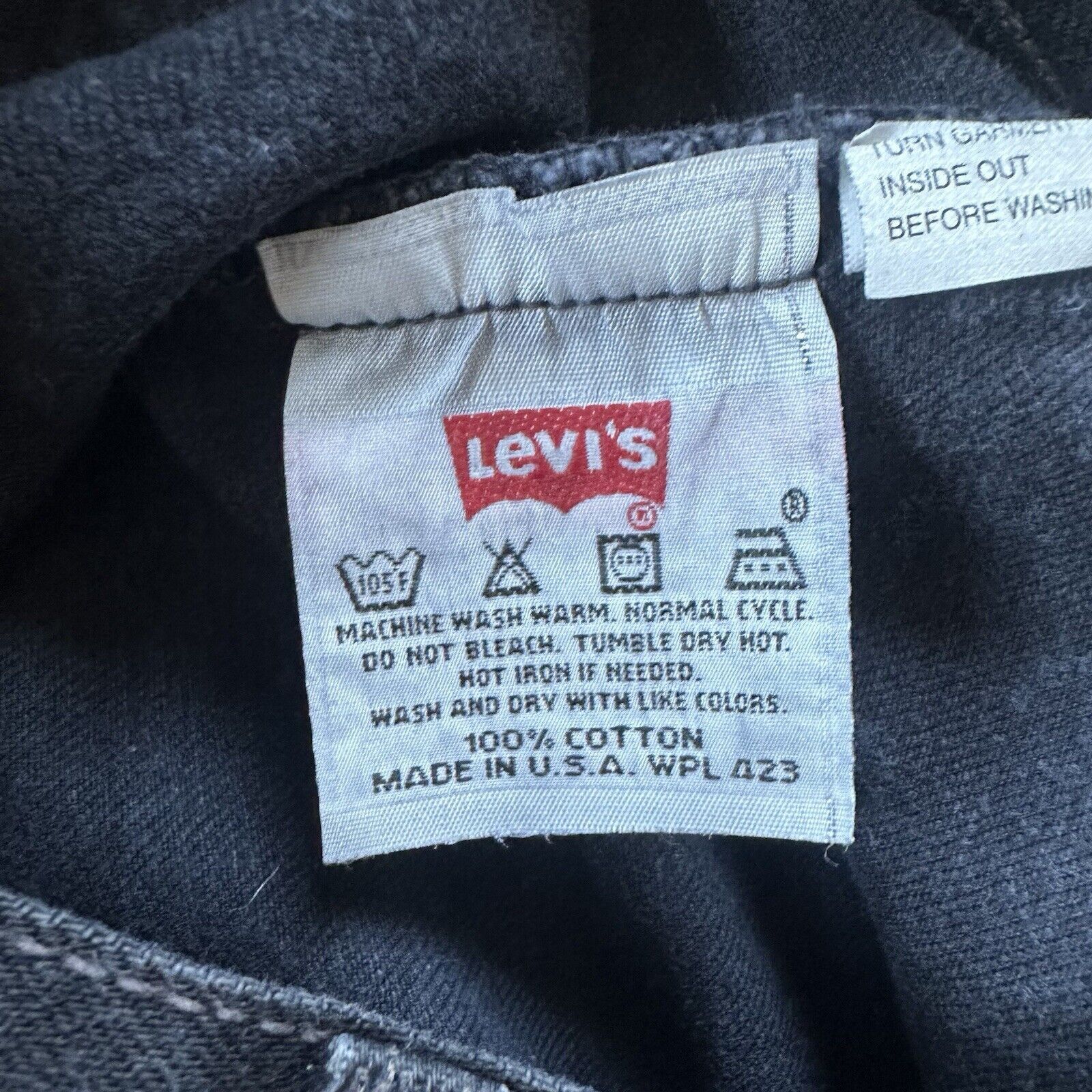 Levi's × Vintage Vintage 90s Levi’s 501 Black Straight Denim Jeans 33x30 Size US 33 - 8 Thumbnail