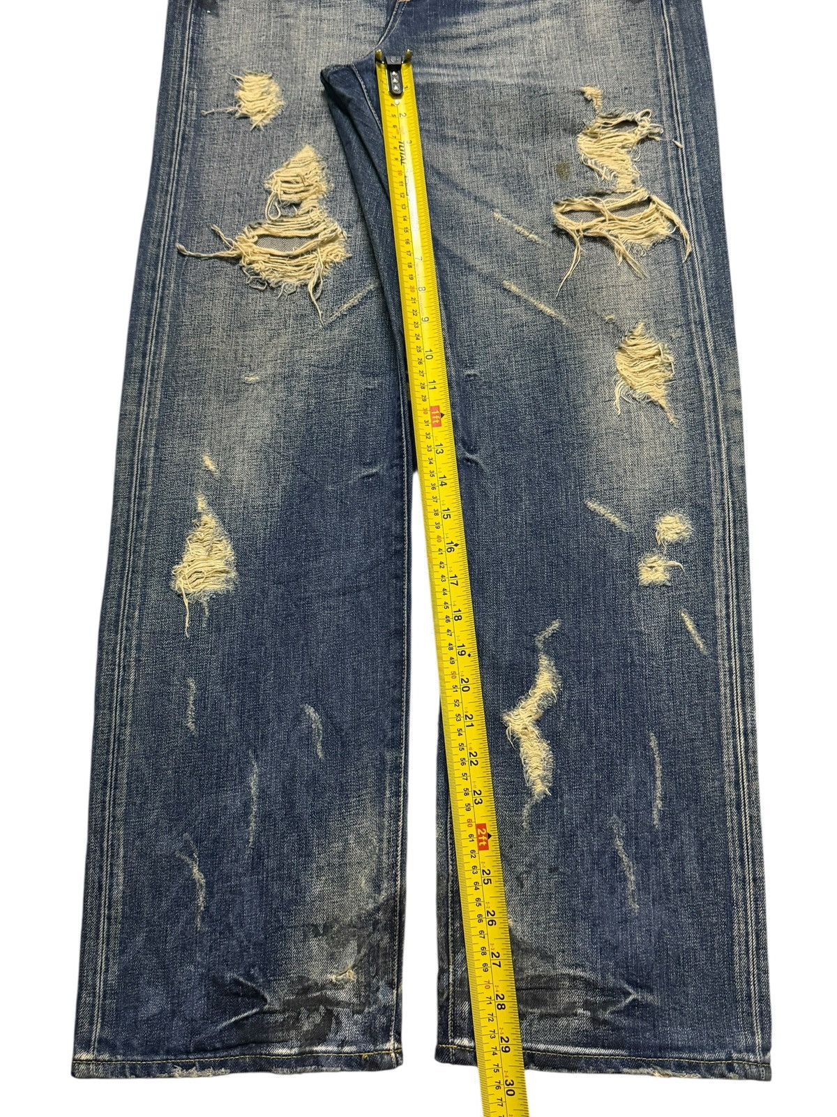 Kapital Vintage 90s Japan Soul Of Freedom Faded Distressed Wide Leg Size US 33 - 9 Thumbnail