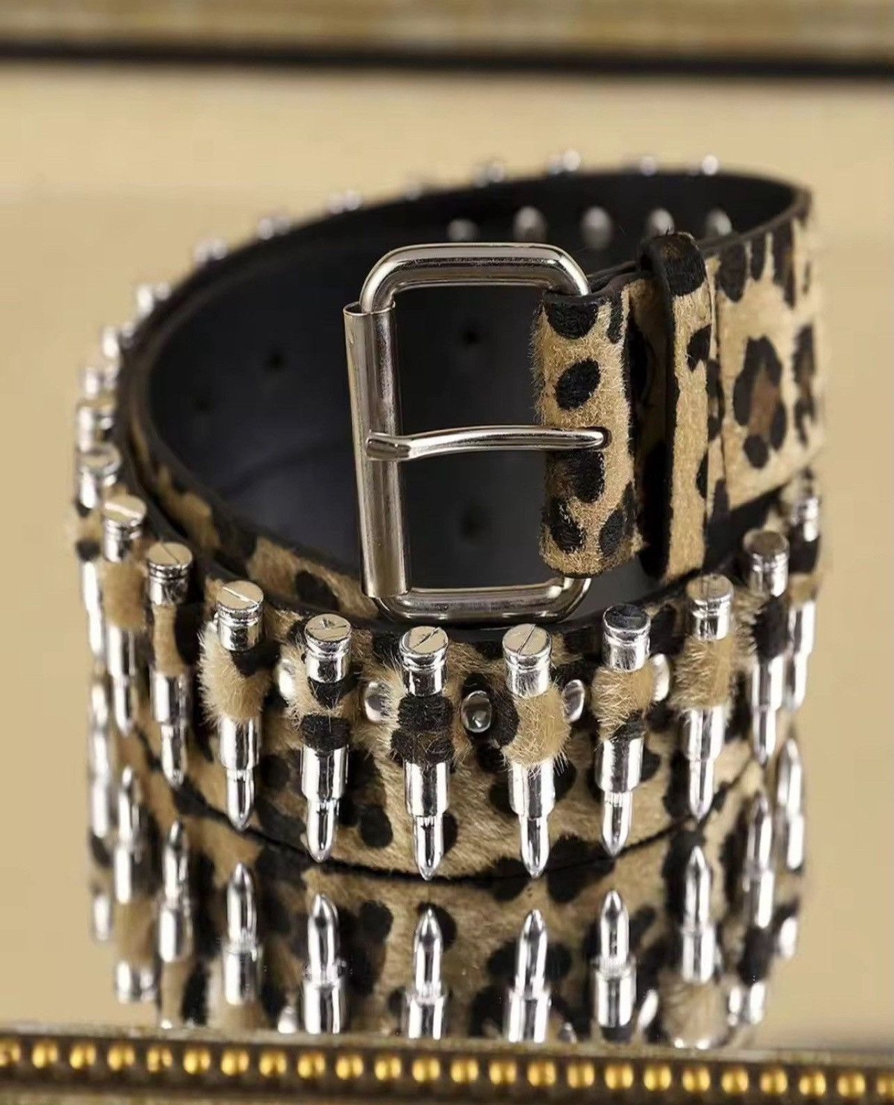 Japanese Brand 120 cm Leopard Camo Bullet belt Size ONE SIZE - 5 Thumbnail