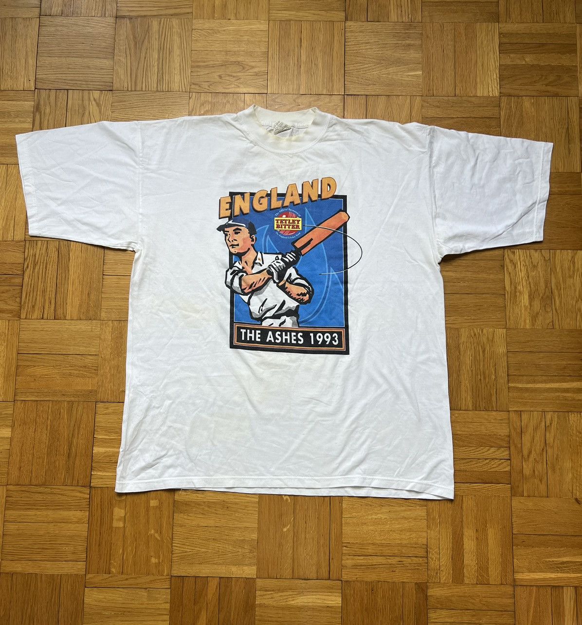 Vintage Tshirt Cricket England 1993 Vintage Rare Size US XL / EU 56 / 4 - 3 Thumbnail