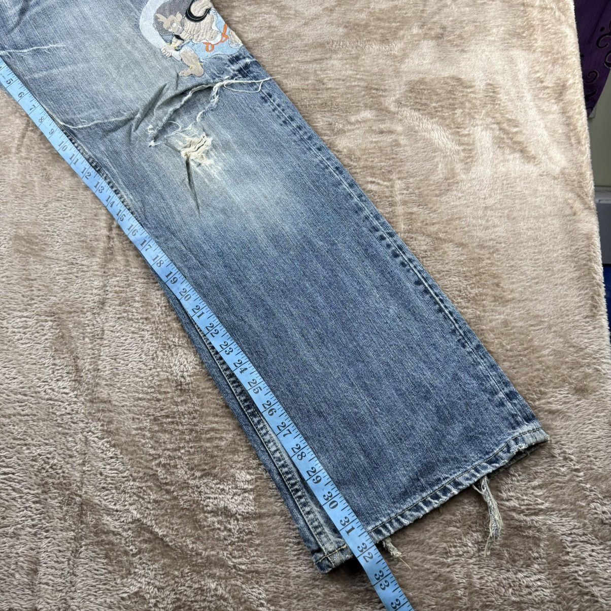 Japanese Brand Vtg art jeans denim sukajan sashiko distressed baggy Size US 31 - 15 Thumbnail