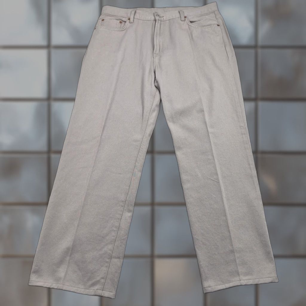 Lucky Brand Lucky Brand Dungarees Jeans Mens 38x31 Beige Straight Denim 90s Logo Retro USA Size 38 Mens Regular Size US 38 / EU 54 - 1 Thumbnail