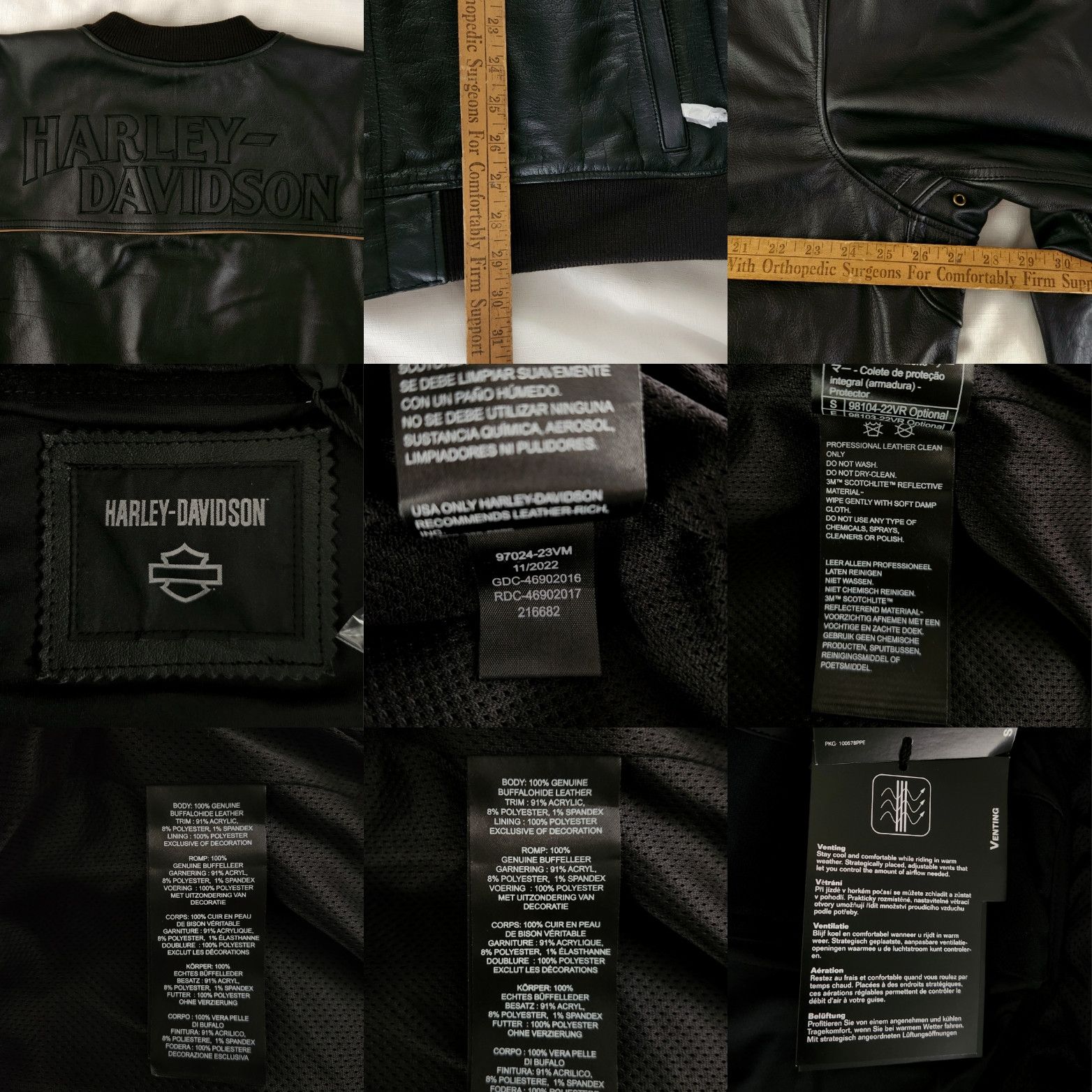 Harley Davidson Harley Davidson The Citizen Bomber Leather Motorcycle Jacket Size US XXL / EU 58 / 5 - 9 Thumbnail