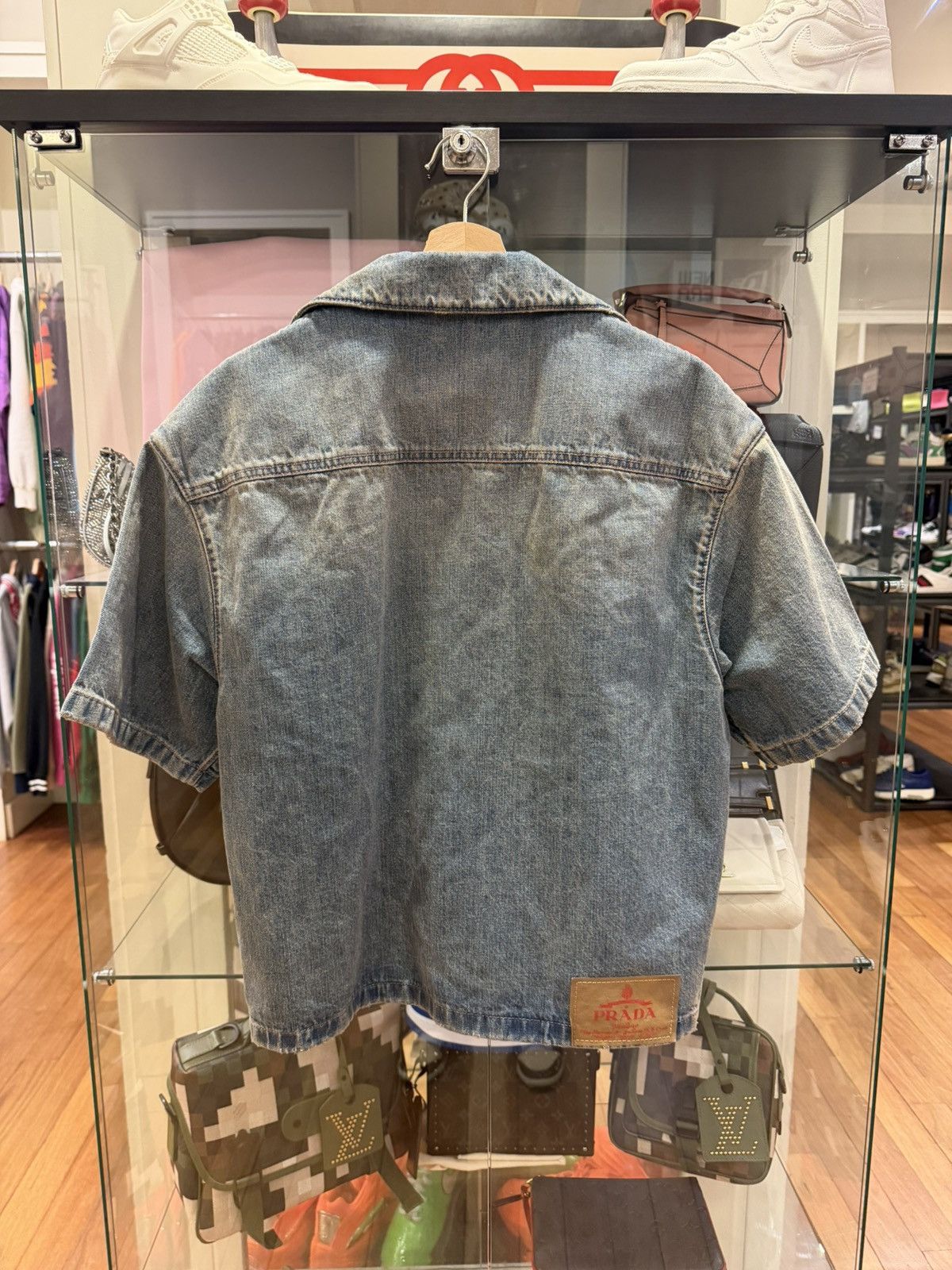 Prada Prada Denim SS Button Down Shirt Size US XS / EU 42 / 0 - 2 Thumbnail
