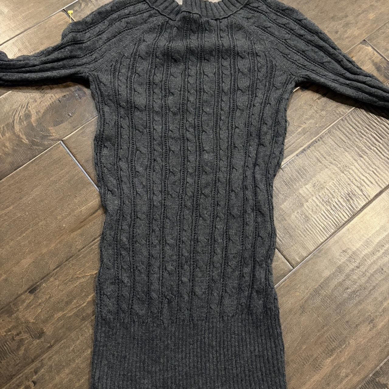 American Eagle Outfitters VTG Y2K American Eagle Cable Knit V Neck Grey Long Sleeve S Size S / US 4 / IT 40 - 5 Thumbnail