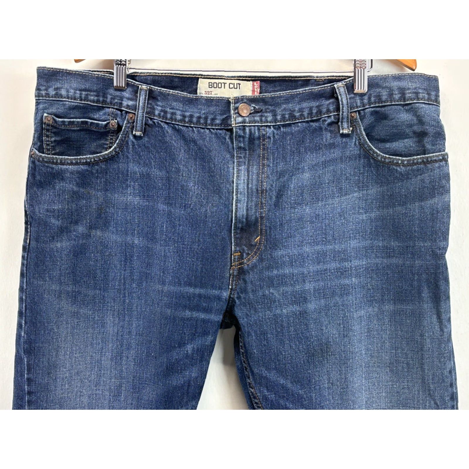 Levi's Levi's 527 Bootcut Jeans Mens 42x32 Blue Denim Jeans Regular 527 Bootcut Cotton Denim Mens Size US 42 / EU 58 - 2 Thumbnail