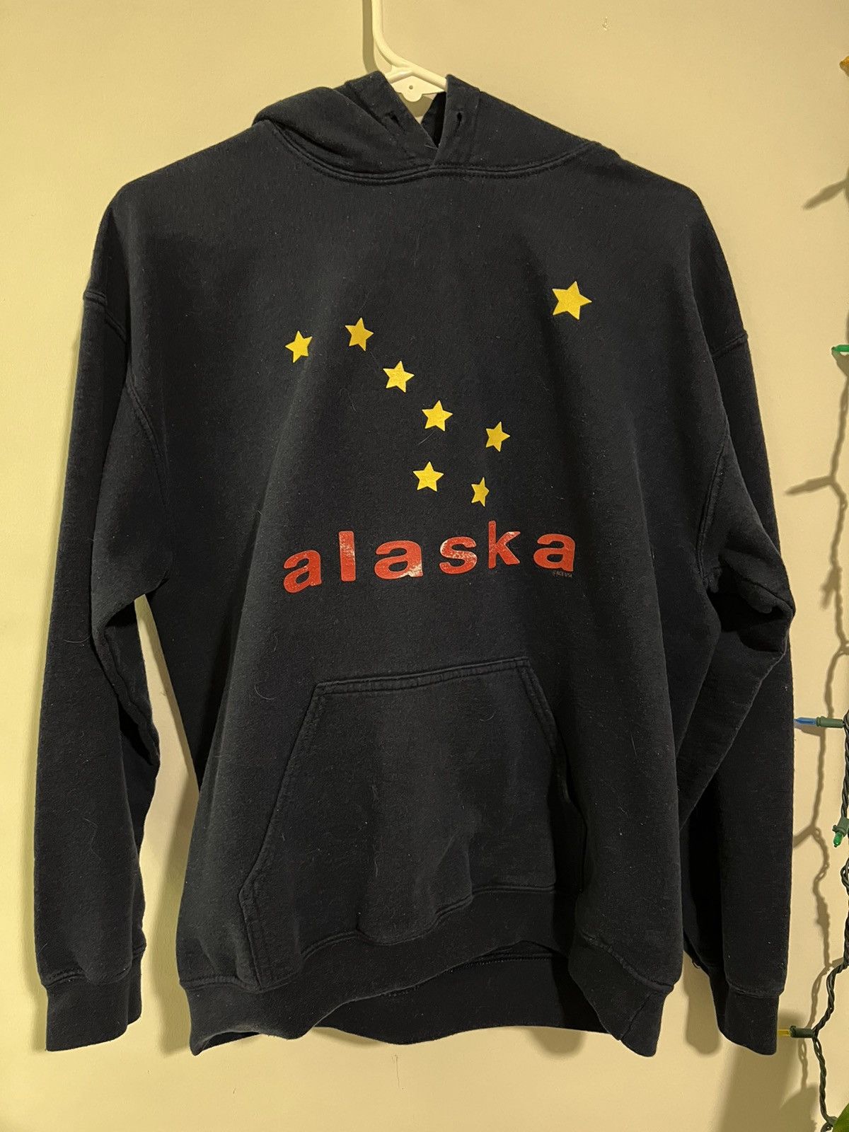 Vintage Crazy 90s Alaska Flag Hoodie Size US M / EU 48-50 / 2 - 1 Thumbnail