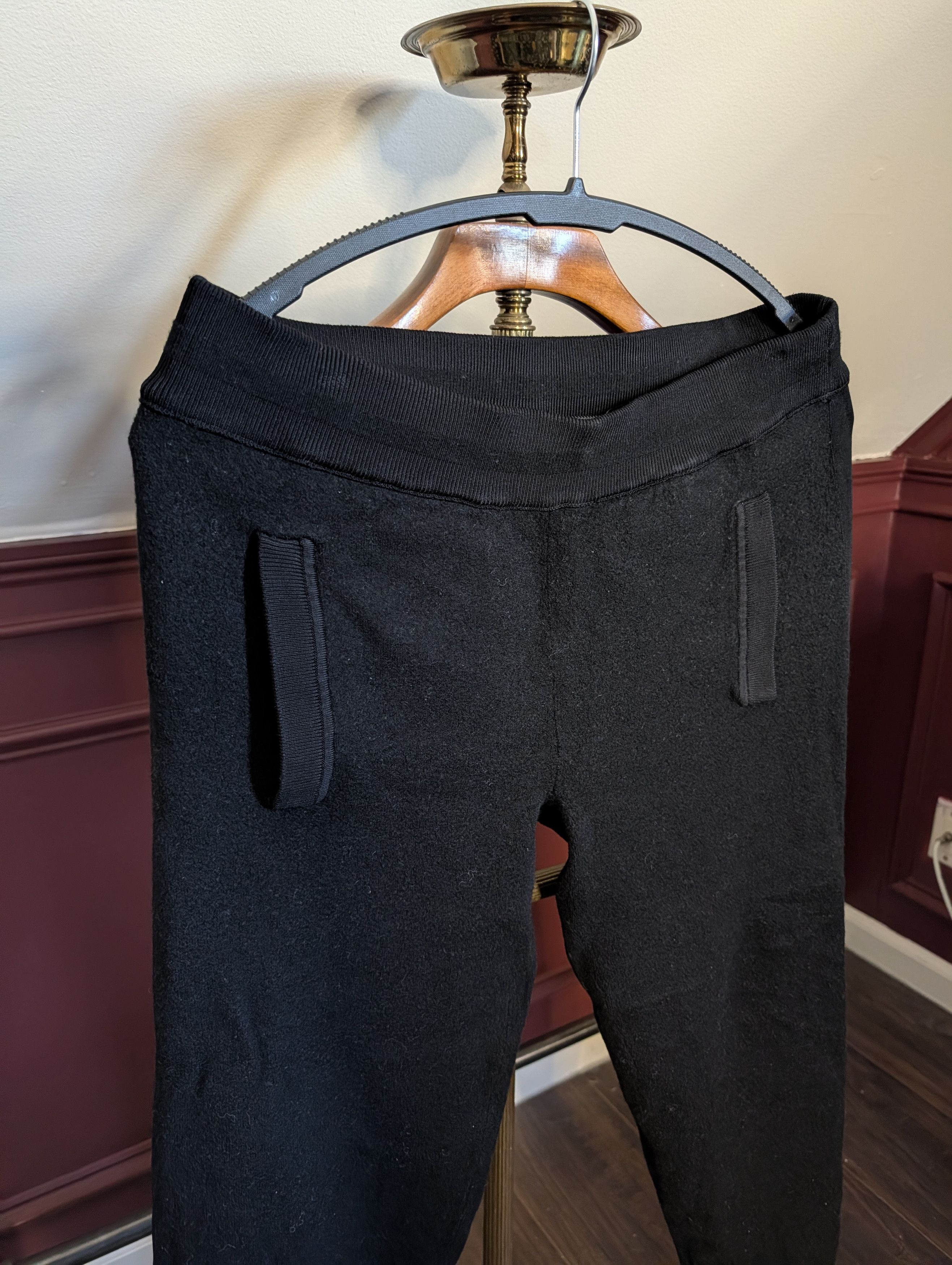 Marc by Marc Jacobs Thick fuzzy wool knit black joggers sweatpants Medium Size US 32 / EU 48 - 2 Thumbnail