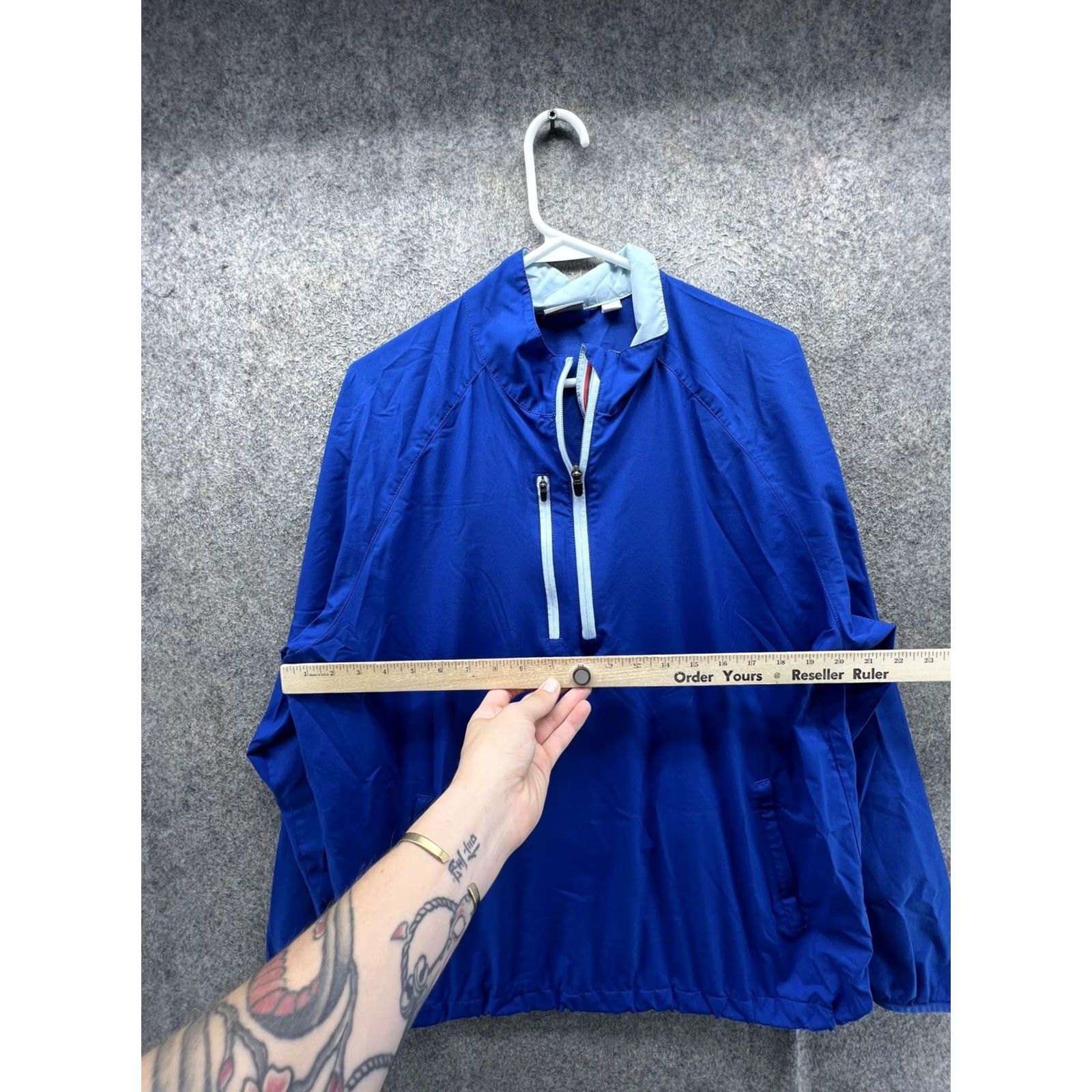 Puma Puma Jacket Mens Large Blue 1/4 Zip Windbreaker Pullover Lightweight Athletic Spring Casual Activewear Mens L Blue Size US L / EU 52-54 / 3 - 5 Thumbnail