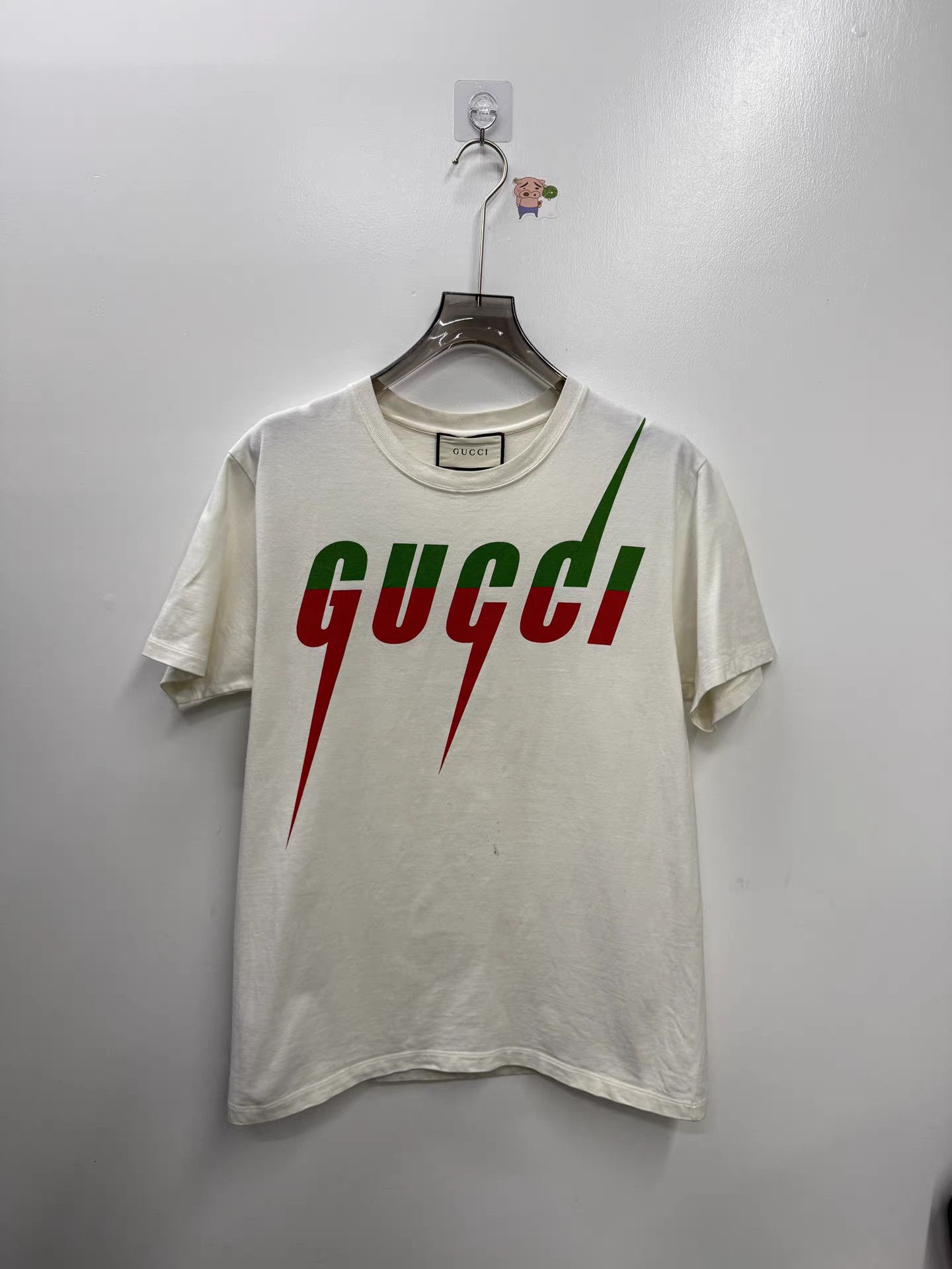 Gucci Gucci Classic Lightning Logo White T-Shirt K15 Size US XS / EU 42 / 0 - 1 Thumbnail