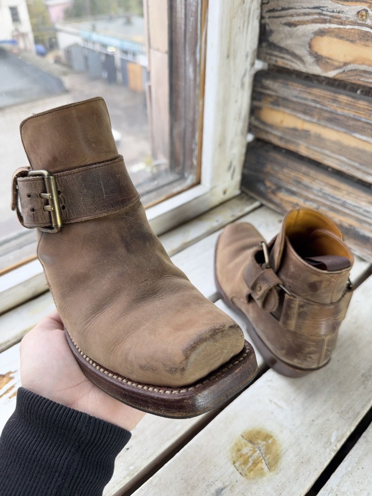 Sancho Boots 90s Sancho Goodyear Welt Leather Harness Boots Brown EU 36 Size US 5.5 / IT 35.5 - 4 Thumbnail