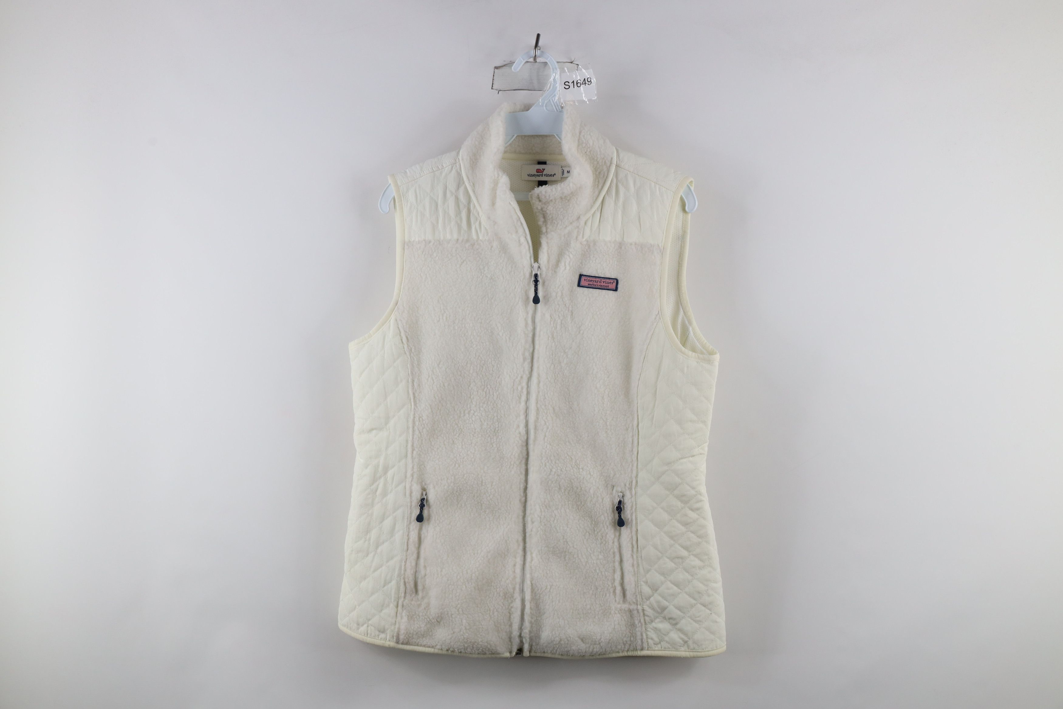 Vineyard Vines × Vintage Vineyard Vines Out Quilted Deep Pile Fleece Vest Jacket Size M / US 6-8 / IT 42-44 - 1 Thumbnail