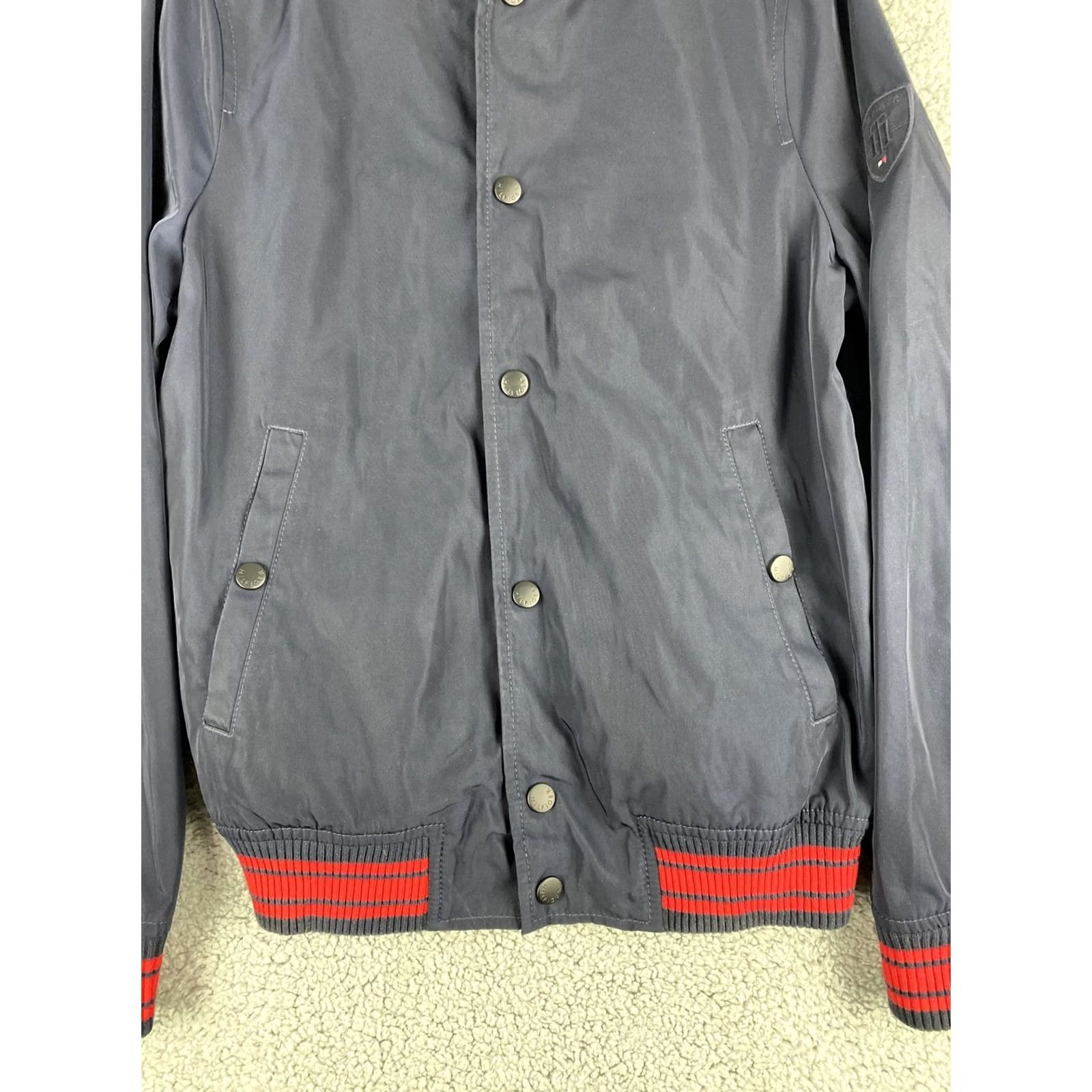 Tommy Hilfiger Tommy Hilfiger Jacket Mens XS Navy Full Zip Bomber Logo Outdoor All Seasons Casual Shoes? Size US XS / EU 42 / 0 - 6 Thumbnail