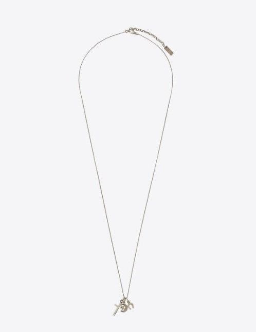 Saint Laurent Paris o1bcso1str1224 Size: OS/Charm Necklace in Silver Size ONE SIZE - 2 Thumbnail