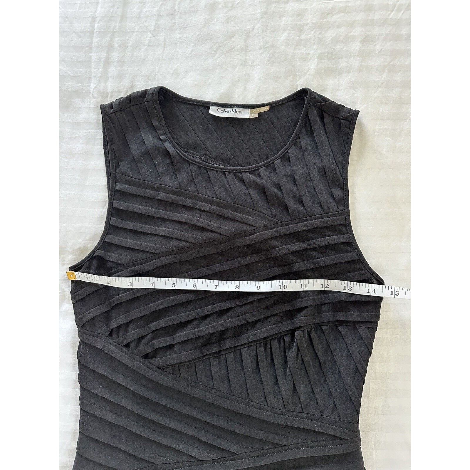 Calvin Klein Calvin Klein Black Business Cocktail Dress Size 2 Size XS / US 0-2 / IT 36-38 - 16 Thumbnail