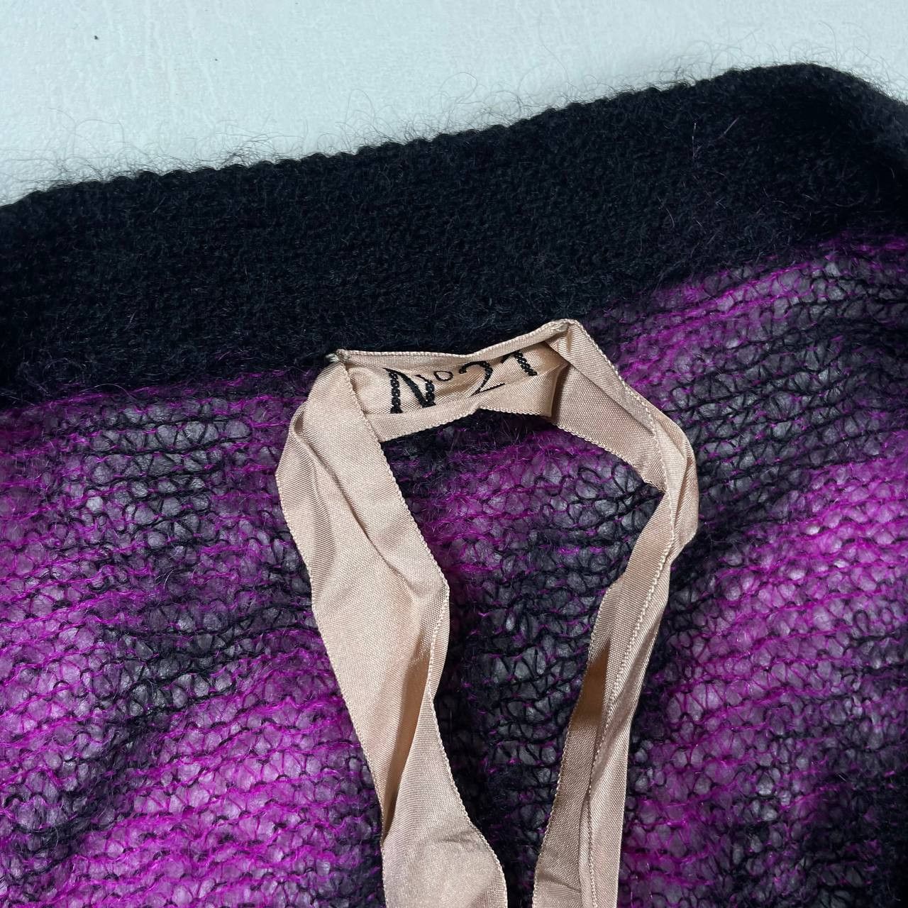 No. 21 No 21 MOHAIR ZEBRA PRINTED CARDIGAN Size M / US 6-8 / IT 42-44 - 2 Thumbnail