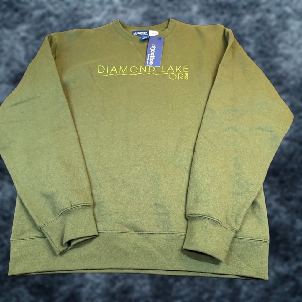 Vintage GEAR FOR SPORTS Big Cotton Sweatshirt Green Mens Large NEW Size US L / EU 52-54 / 3 - 1 Thumbnail
