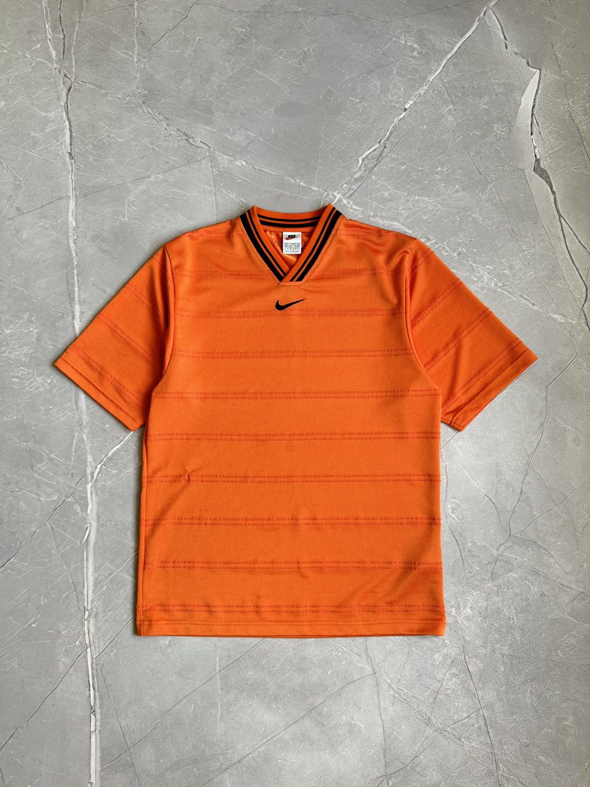 Nike Vintage 90s Nike Center Swoosh Striped Jersey T-Shirt Baggy Size US M / EU 48-50 / 2 - 3 Thumbnail