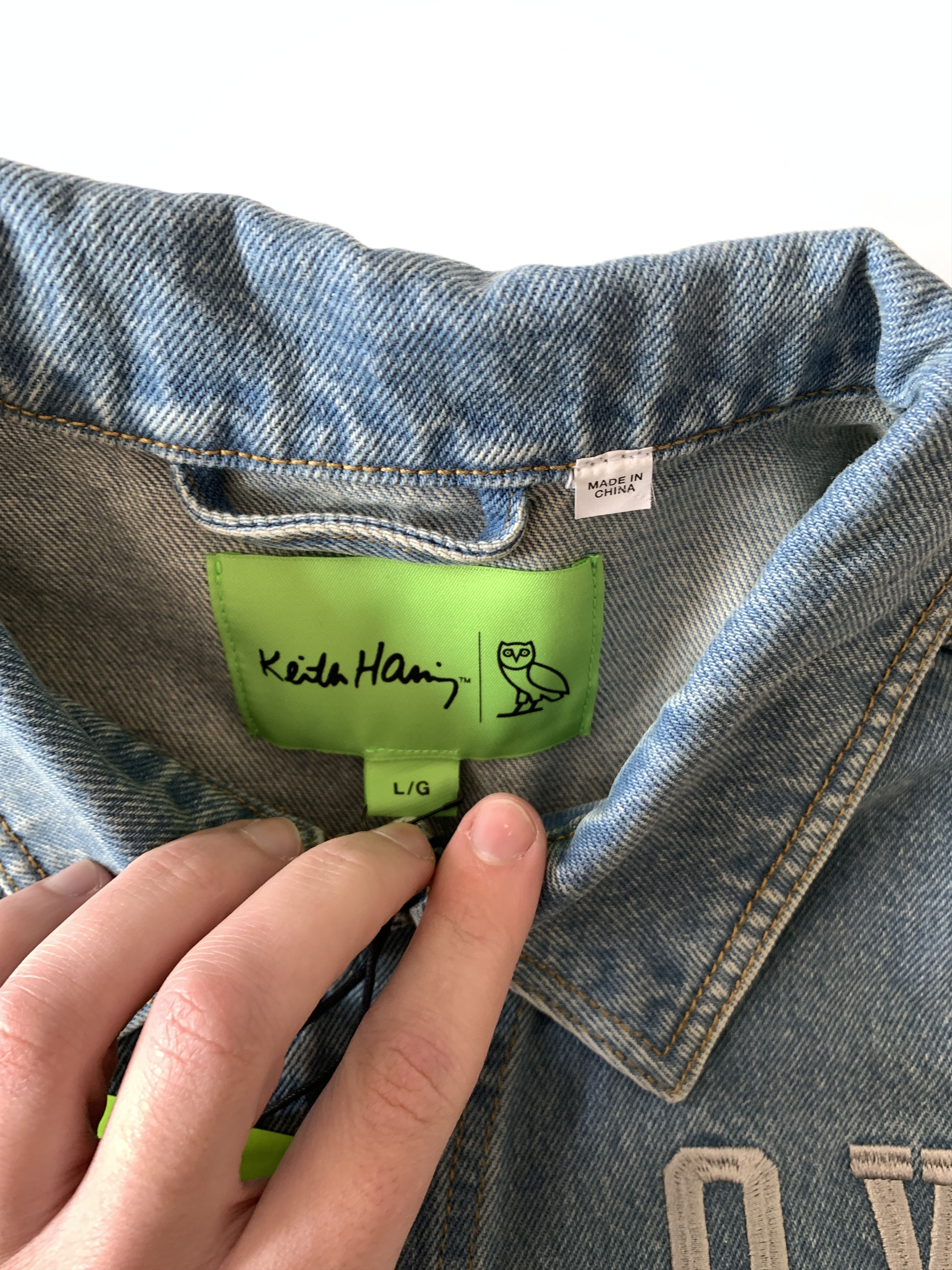 Drake OVO x Keith Haring Denim Trucker Jacket Washed Indigo Size US L / EU 52-54 / 3 - 5 Thumbnail