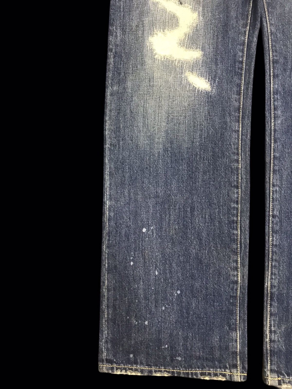 Japanese Brand 💥DENIM ART💥PURPLE&YELLOW JAPAN SICK DISTREESED DENIM F266 Size US 35 - 8 Thumbnail